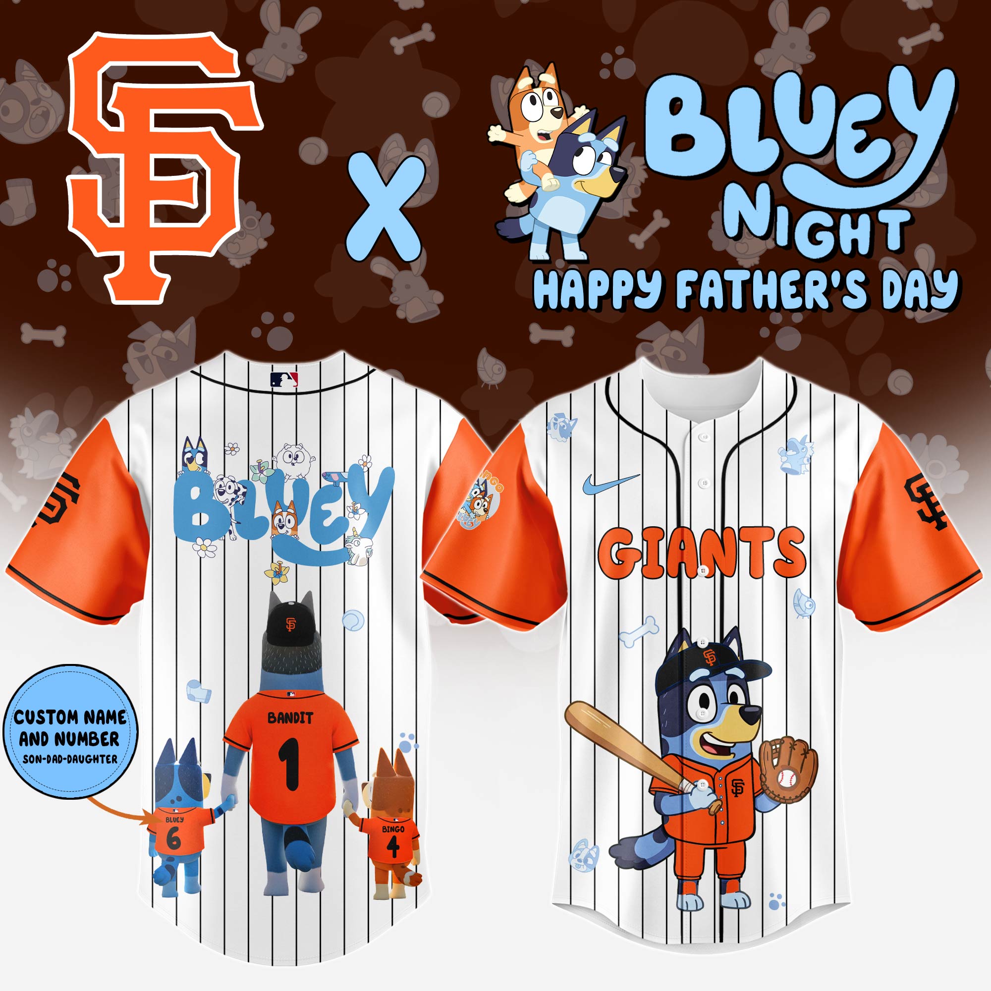 San Francisco Giants Happy Father’s Day Limited Edition Custom Baseball Jersey 2025