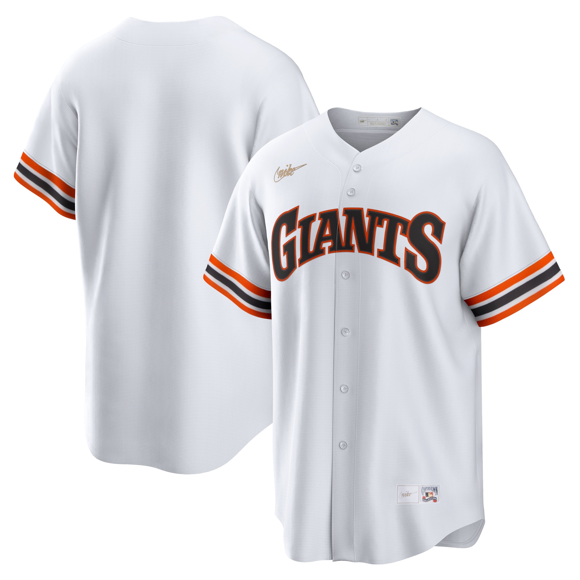 Alternative view of San Francisco Giants Home Cooperstown Collection Team Baseball Jersey – White