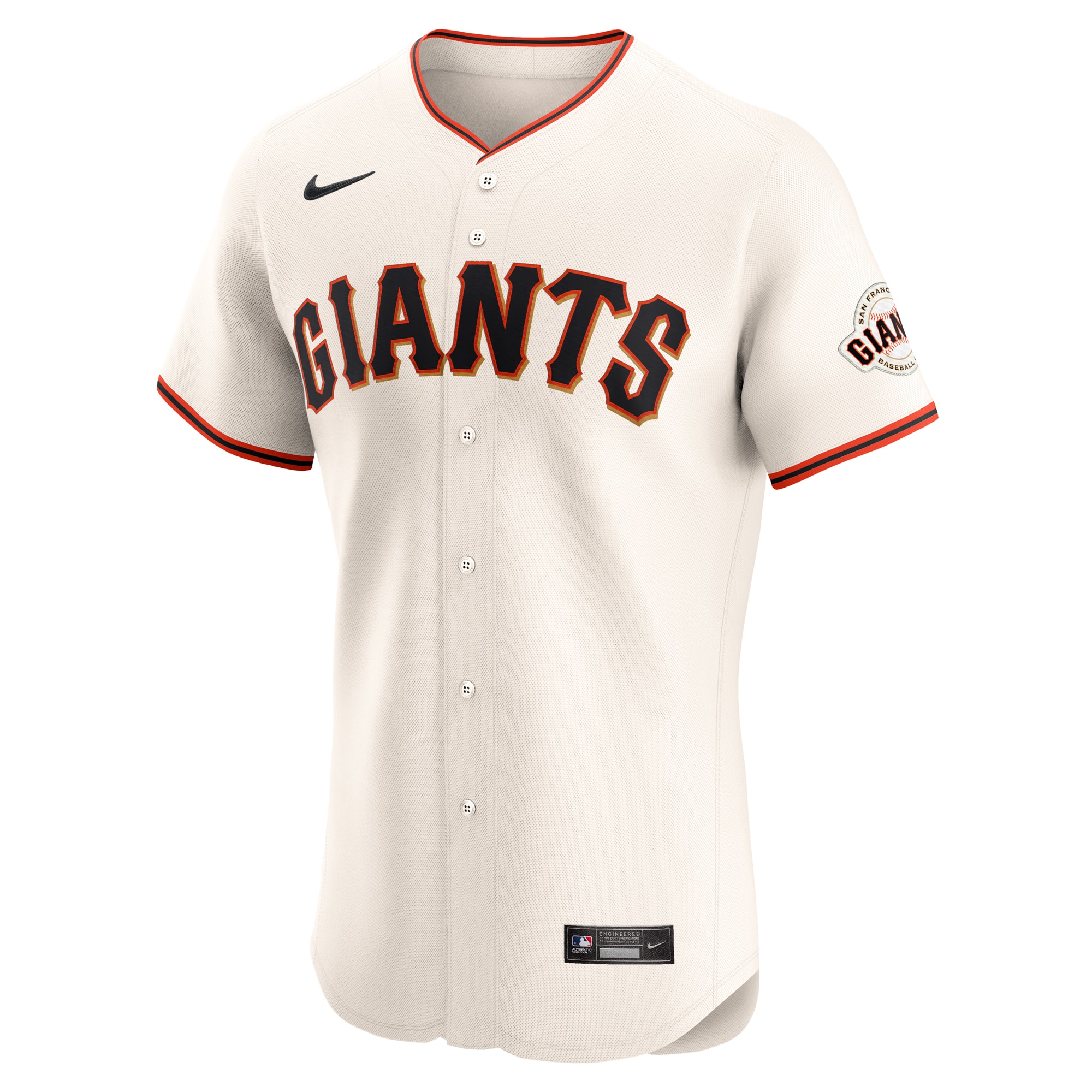 Alternative view of San Francisco Giants Home Elite Custom Baseball Jersey - Cream