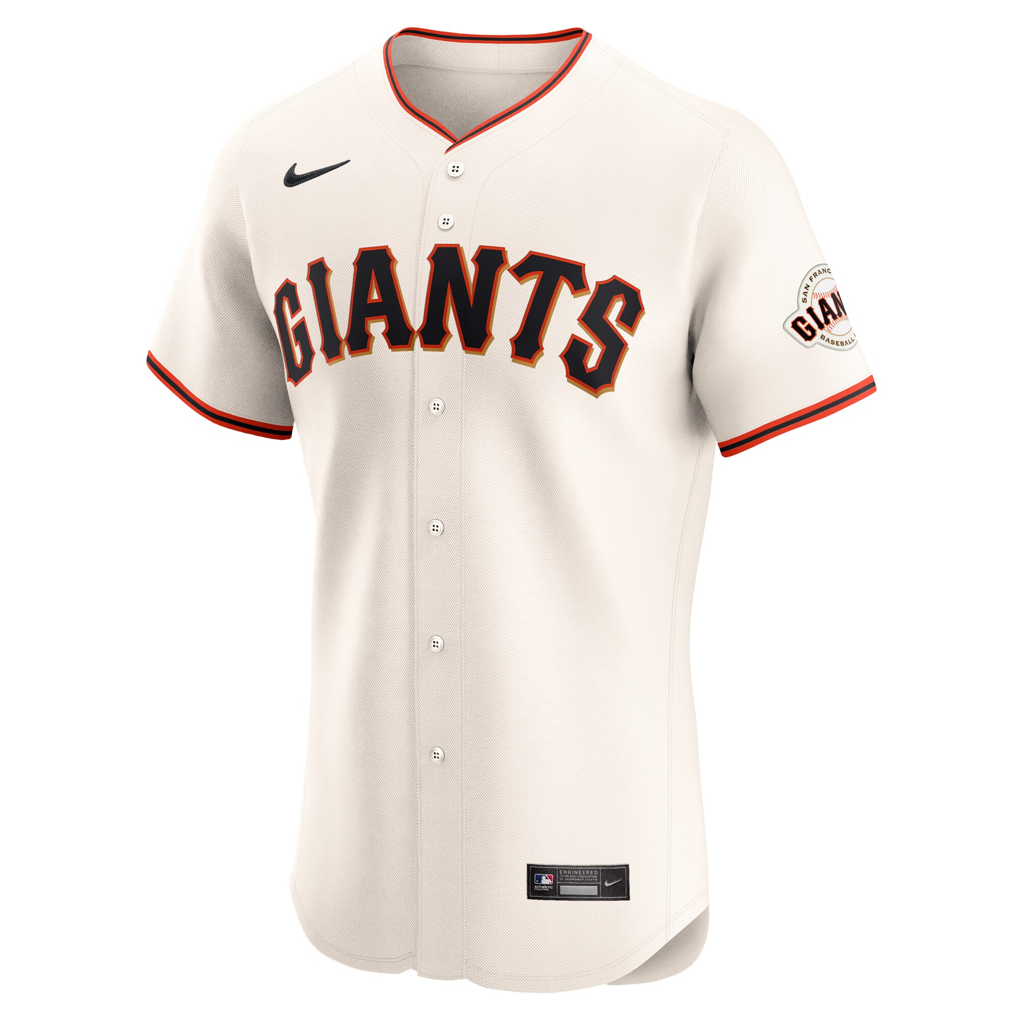 Alternative view of San Francisco Giants Home Elite Pick-a-player Retired Roster Baseball Jersey - Cream