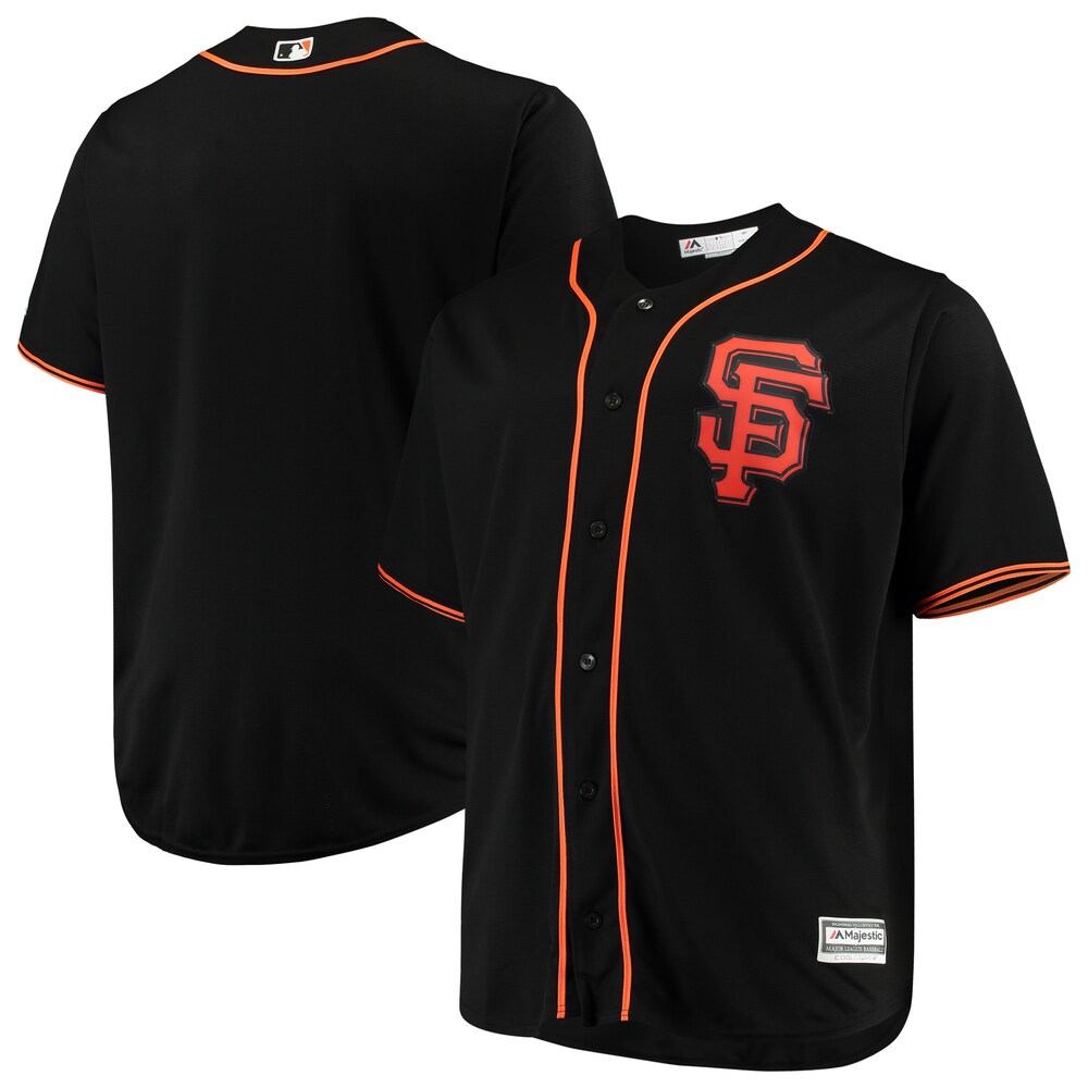 San Francisco Giants Majestic Alternate Big & Tall Team Cool Base Jersey - Black
