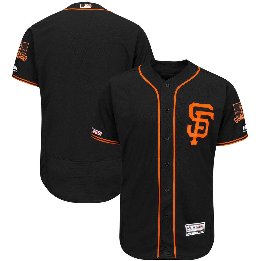 San Francisco Giants Majestic Alternate Flex Base Collection Team Jersey - Black/orange