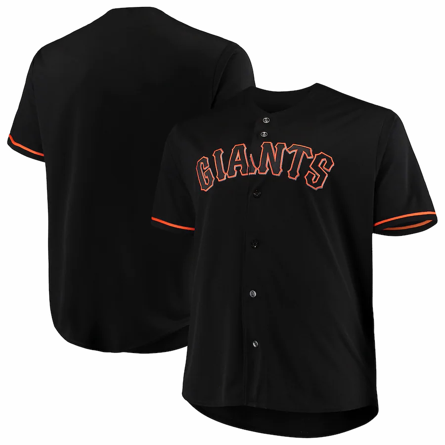 San Francisco Giants Majestic Big And Tall Pop Fashion Jersey - Black