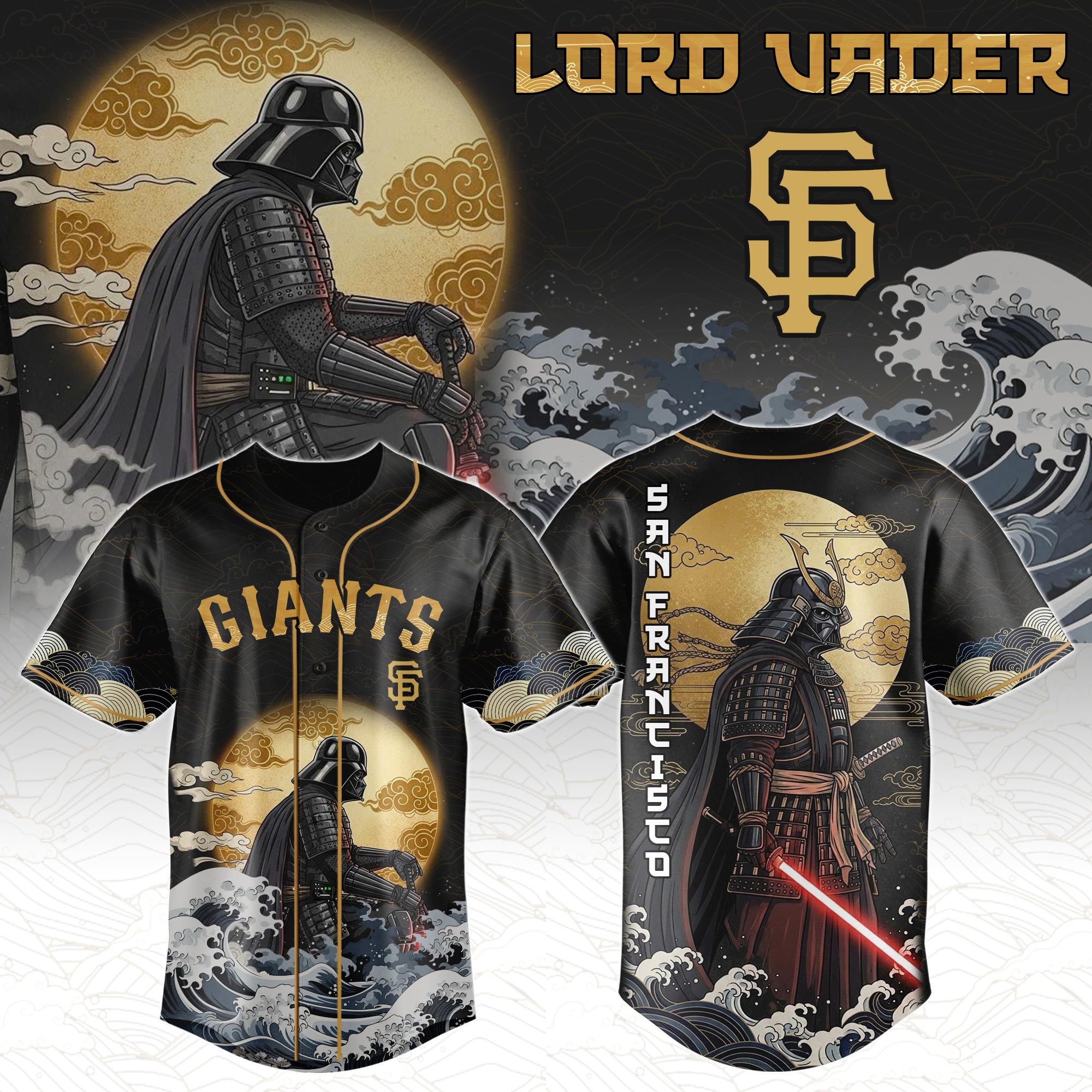 San Francisco Giants Mlb X Star War Japanese Style Custom Baseball Jersey