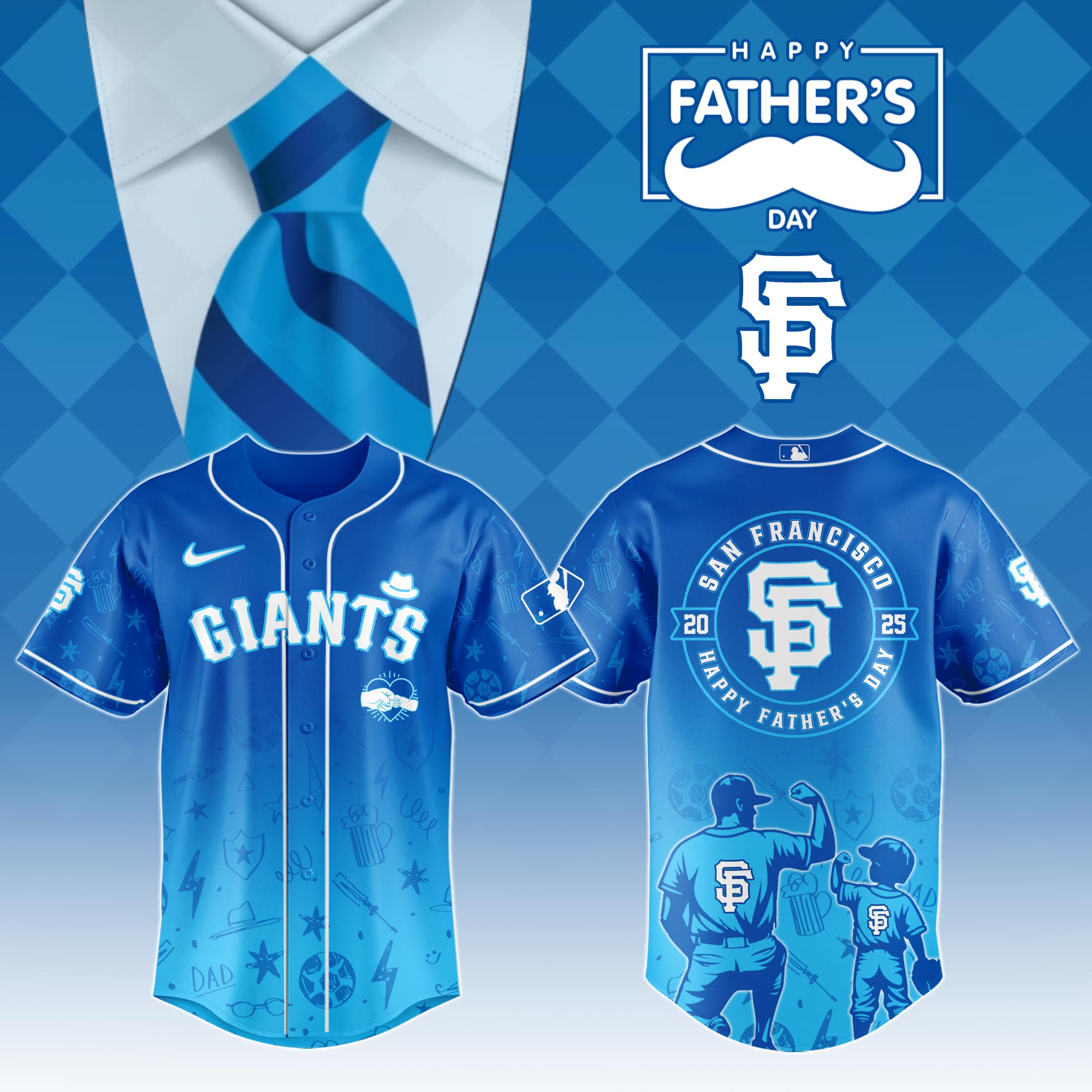 San Francisco Giants Special Father’s Day Limited Edition Custom Baseball Jersey