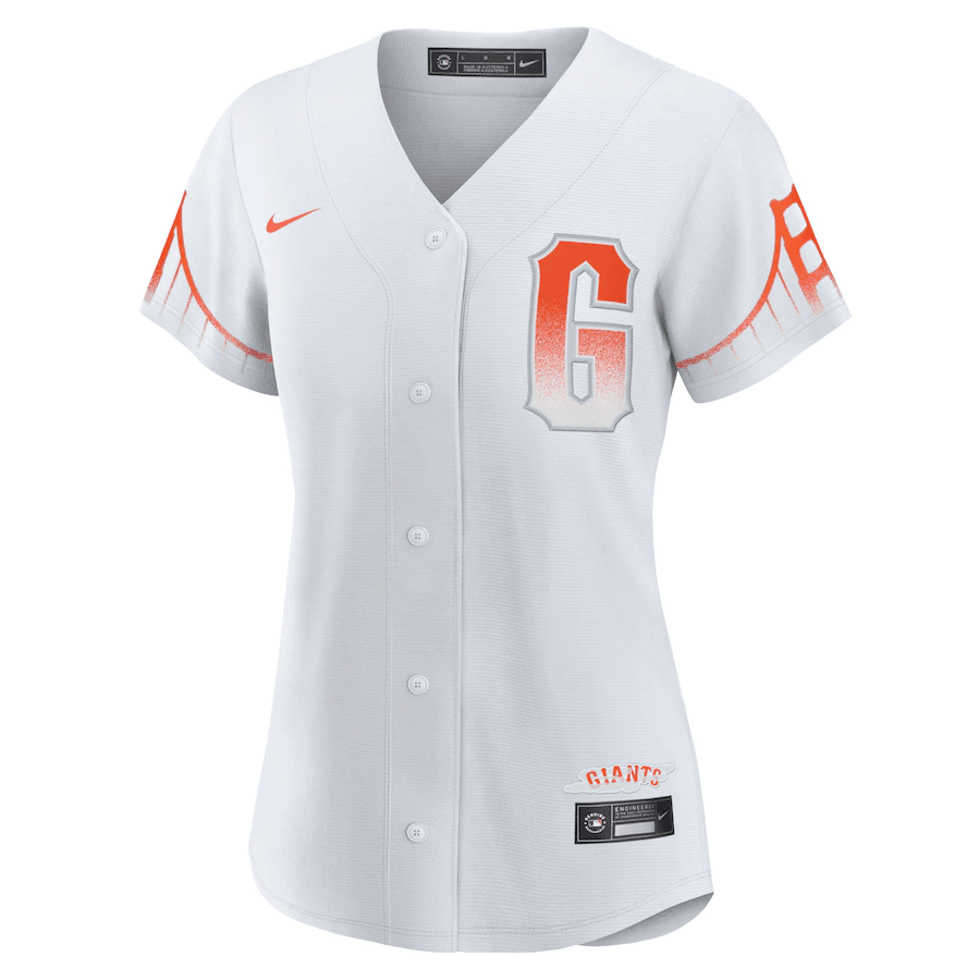 Alternative view of San Francisco Giants Women City Connect Baseball Jersey - White 