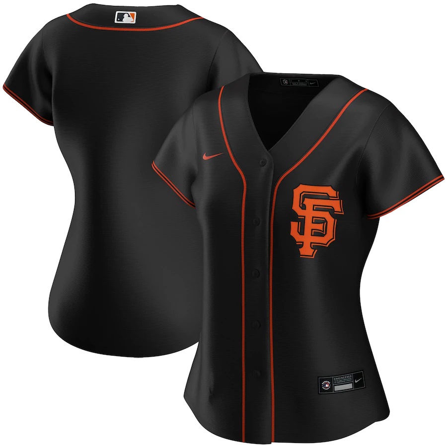 San Francisco Giants Women's Alternate 2020 Replica Team Baseball Jersey ÃƒÂ¢Ã¢â€šÂ¬Ã¢â‚¬Å“ Black