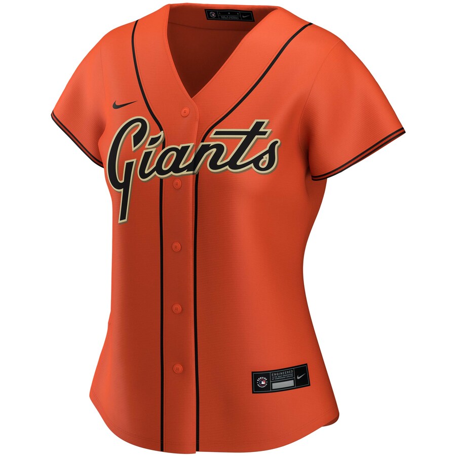 Alternative view of San Francisco Giants Women's Alternate 2020 Replica Team Baseball Jersey ÃƒÂ¢Ã¢â€šÂ¬Ã¢â‚¬Å“ Orange