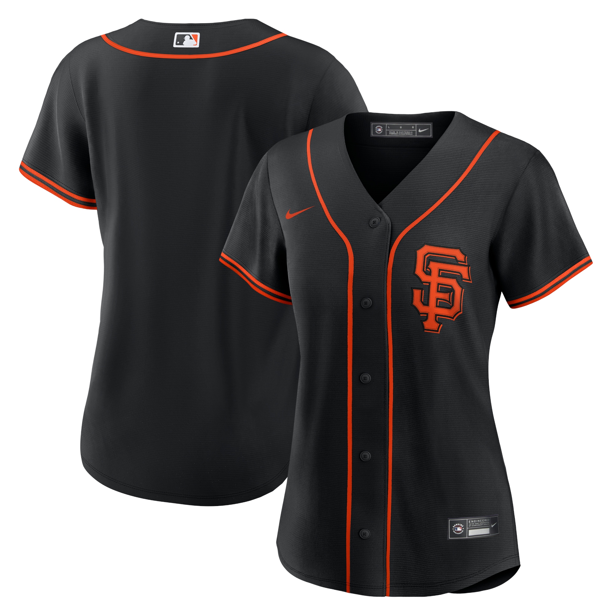 San Francisco Giants Women's Alternate Replica Team Baseball Jersey - Black