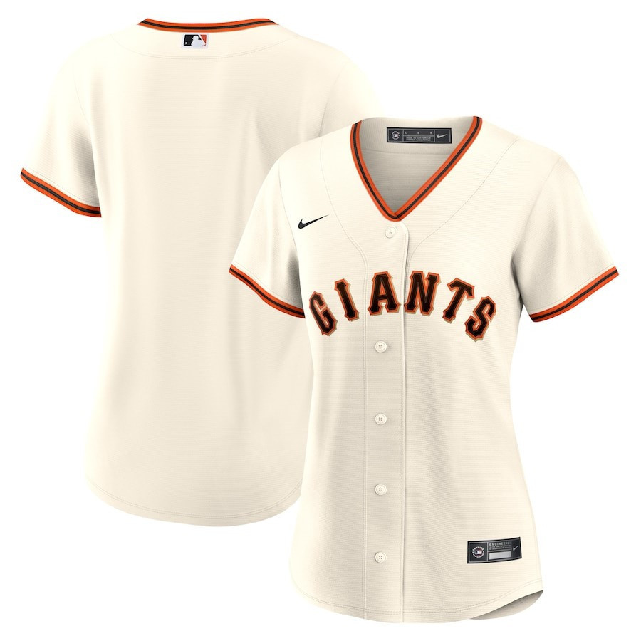 San Francisco Giants Women's Home Blank Baseball Jersey - Cream 