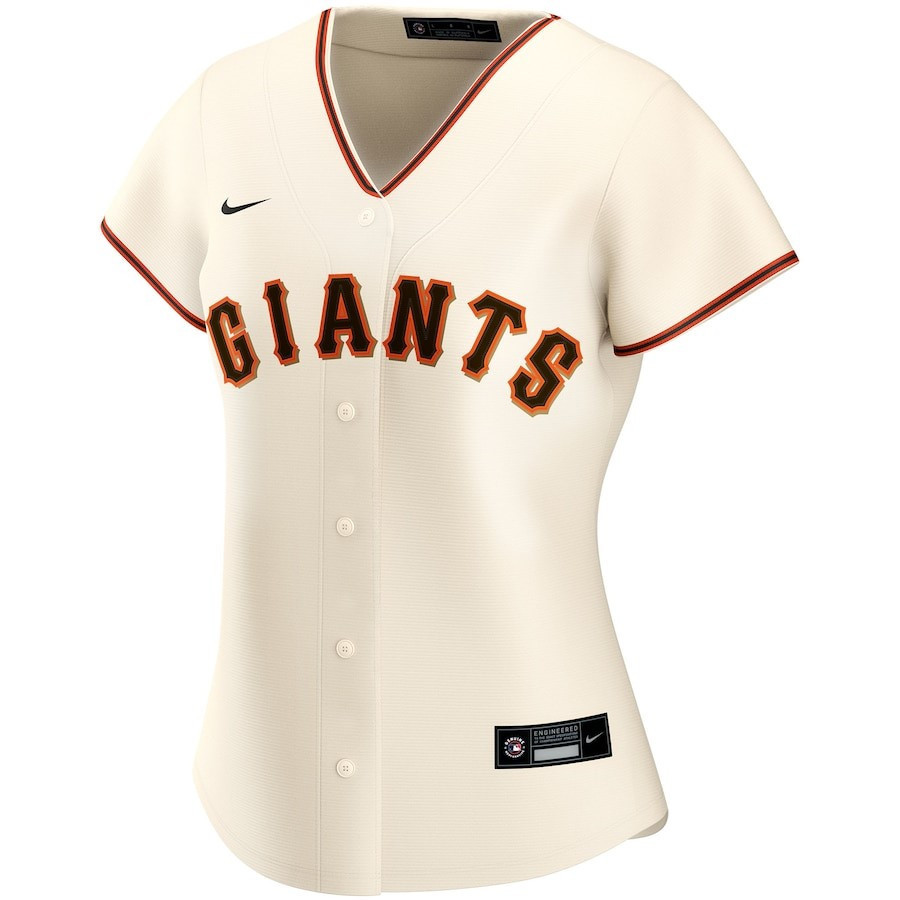 Alternative view of San Francisco Giants Women's Home Custom Baseball Jersey - Cream 