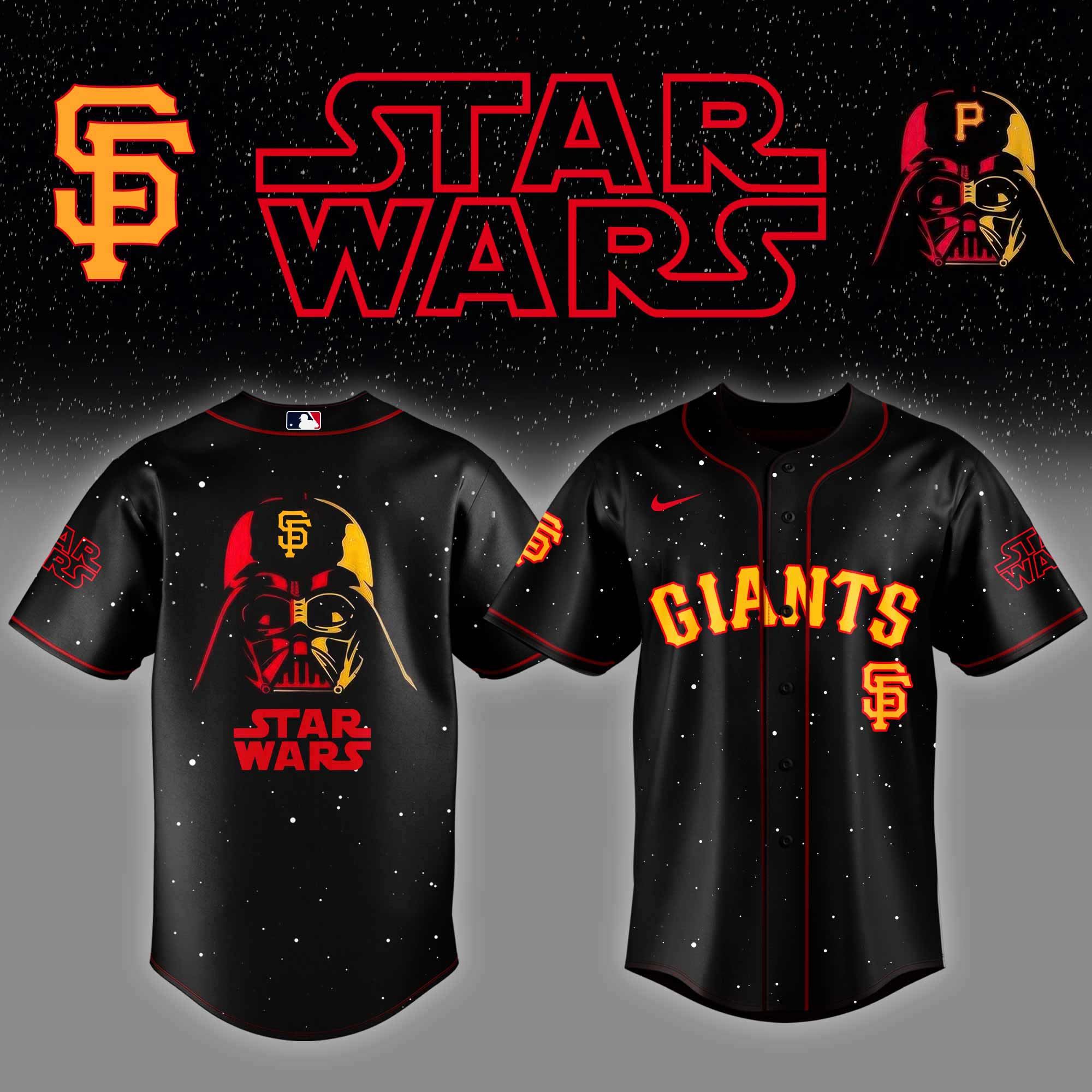 San Francisco Giants X Star Wars Night Custom Baseball Jersey