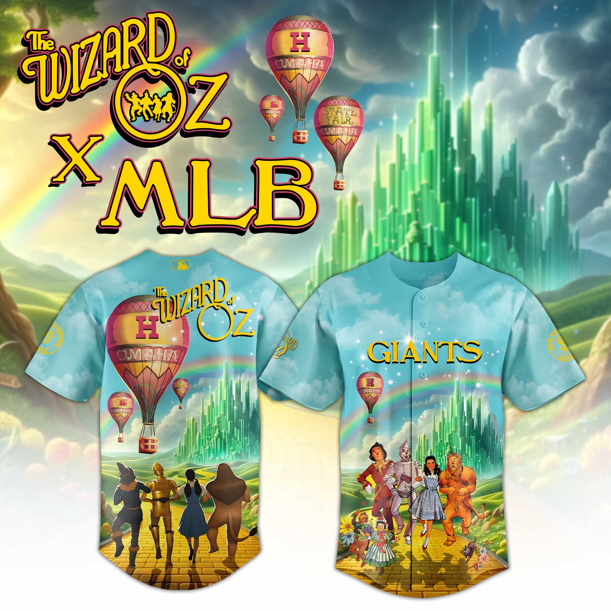 San Francisco Giants X The Wizard Of Oz Custom Baseball Jersey