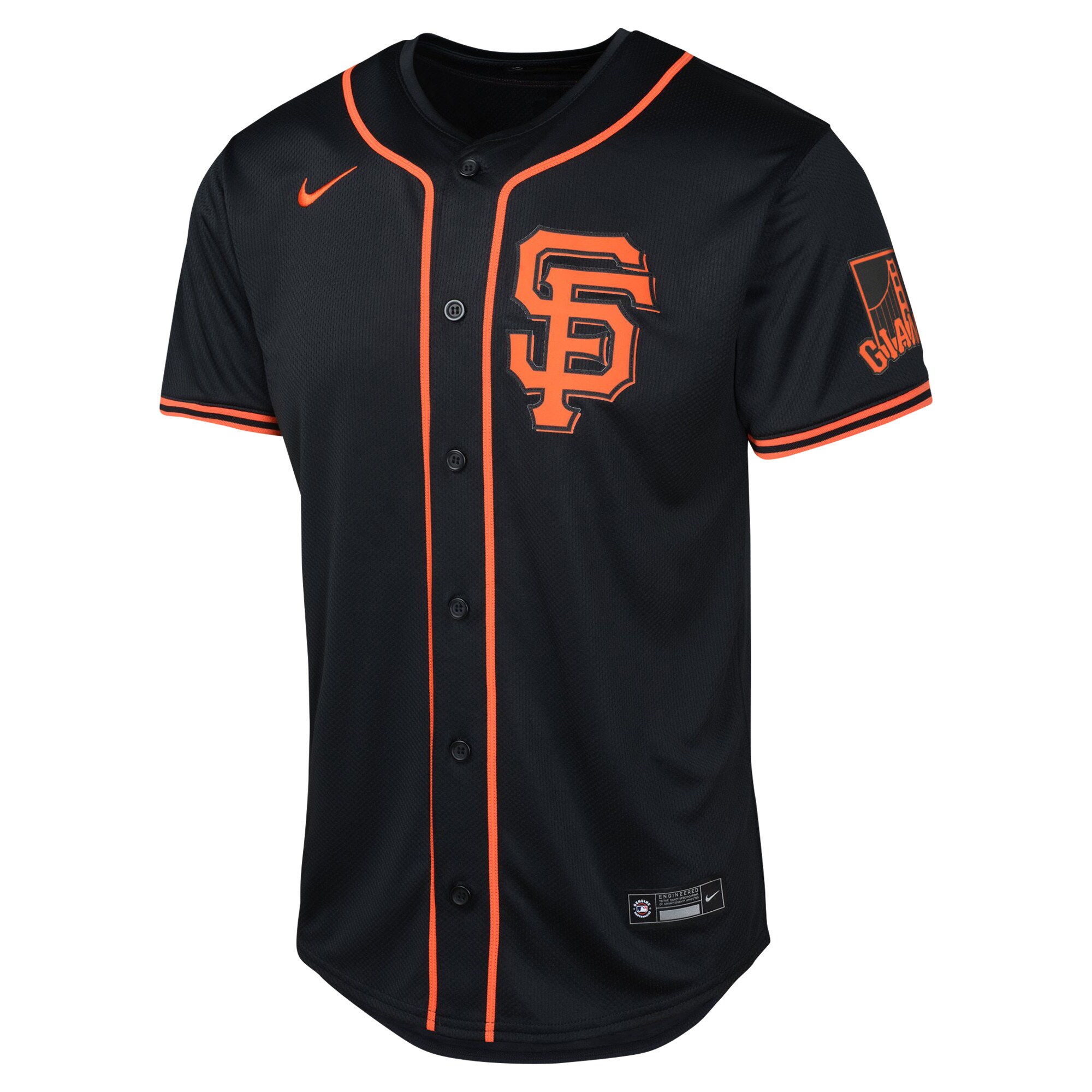 Alternative view of San Francisco Giants Youth Alternate Limited Baseball Jersey - Black