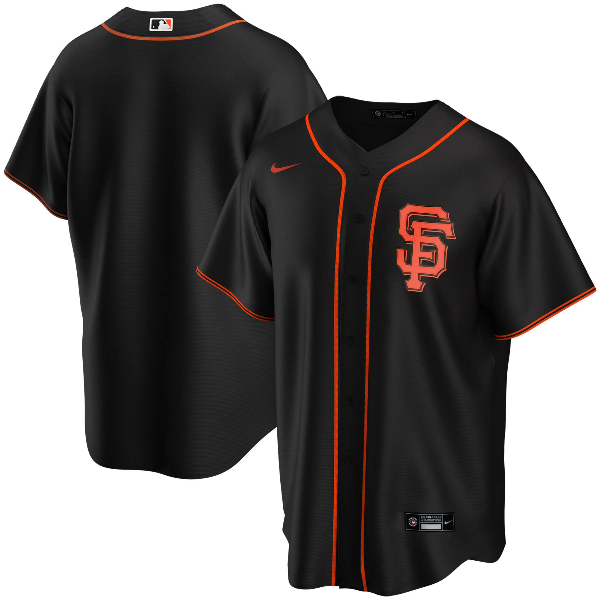 San Francisco Giants Youth Alternate Replica Team Baseball Jersey - Black
