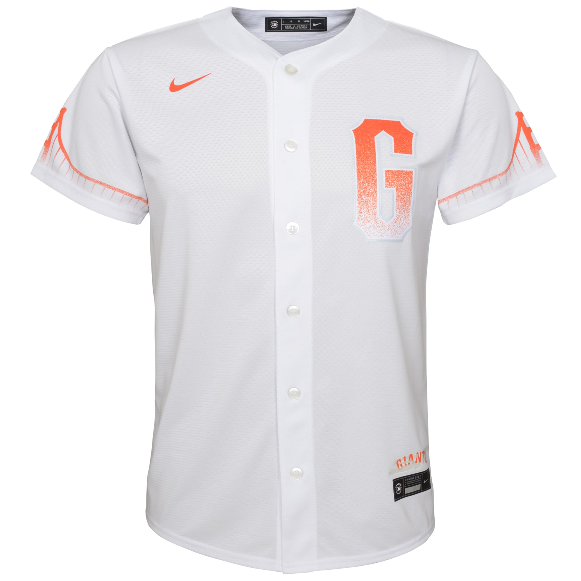 Alternative view of San Francisco Giants Youth City Connect Replica Baseball Jersey – White