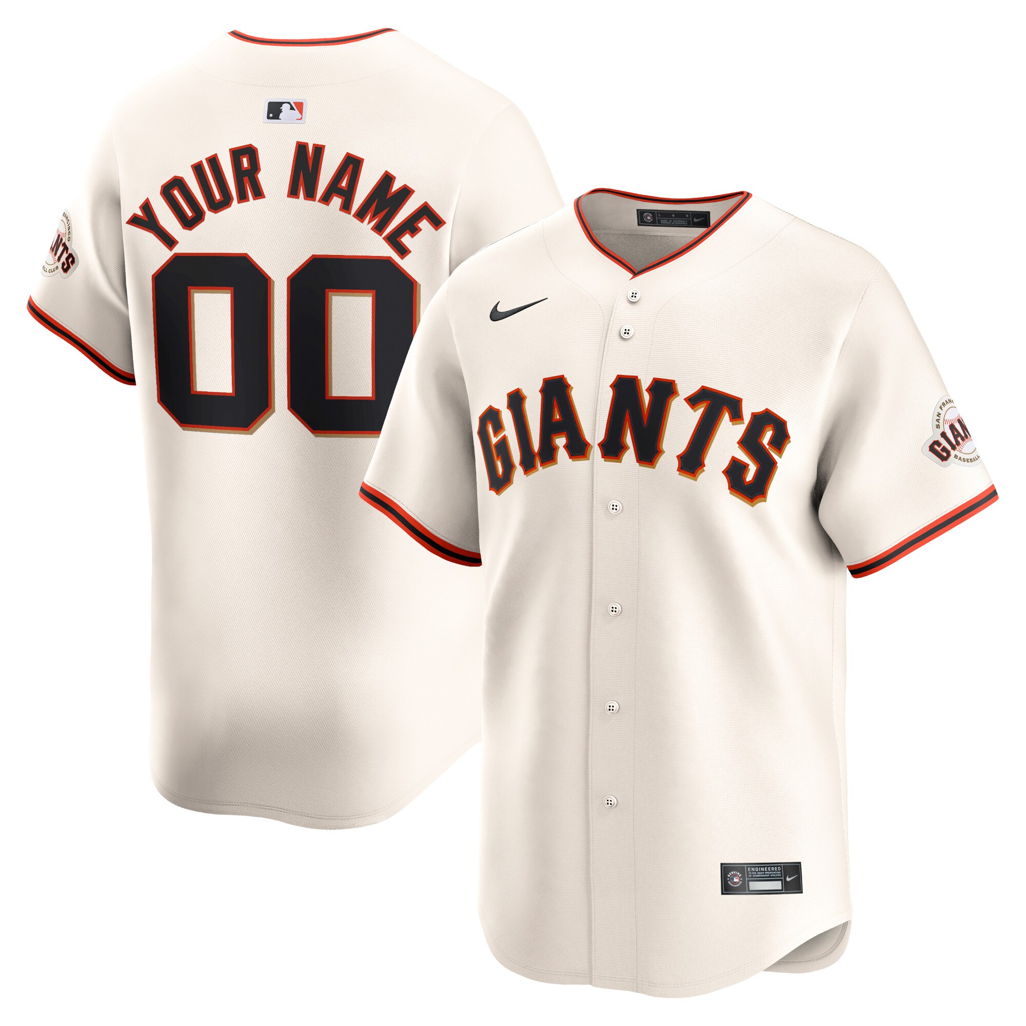 San Francisco Giants Youth Home Limited Custom Baseball Jersey - Cream