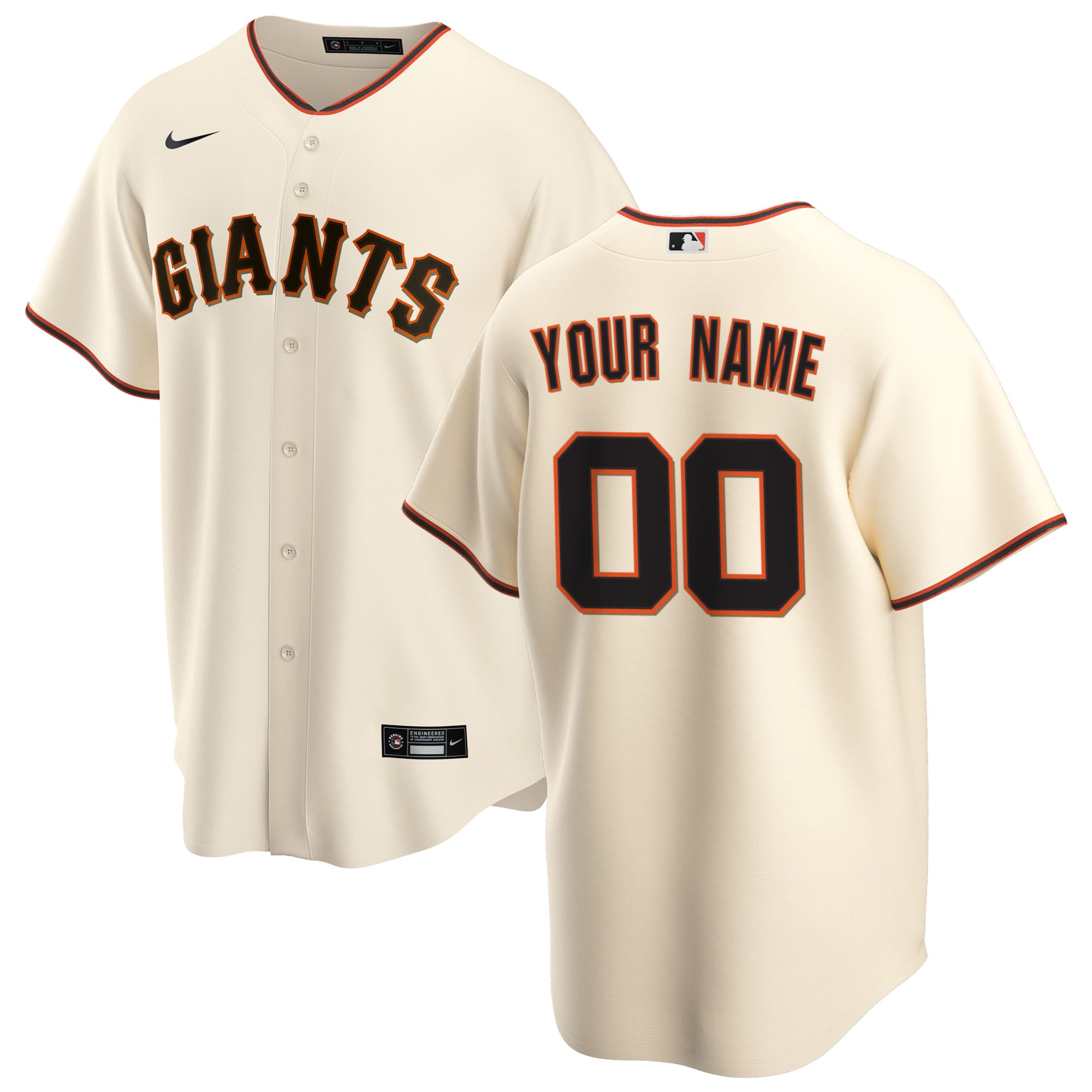 San Francisco Giants Youth Home Replica Custom Baseball Jersey - Cream