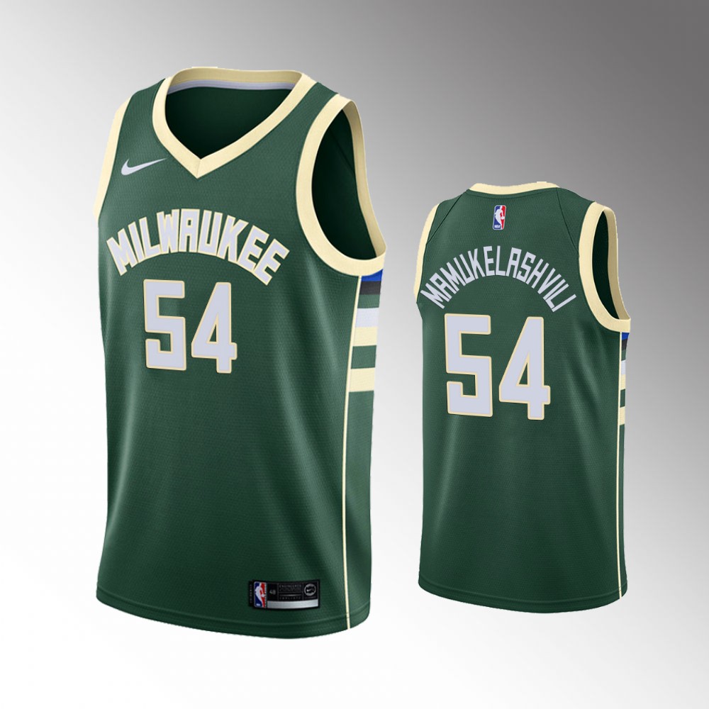 Sandro Mamukelashvili Milwaukee Bucks 2021 Icon Edition Green 2021 Nba Draft Basketball Jersey