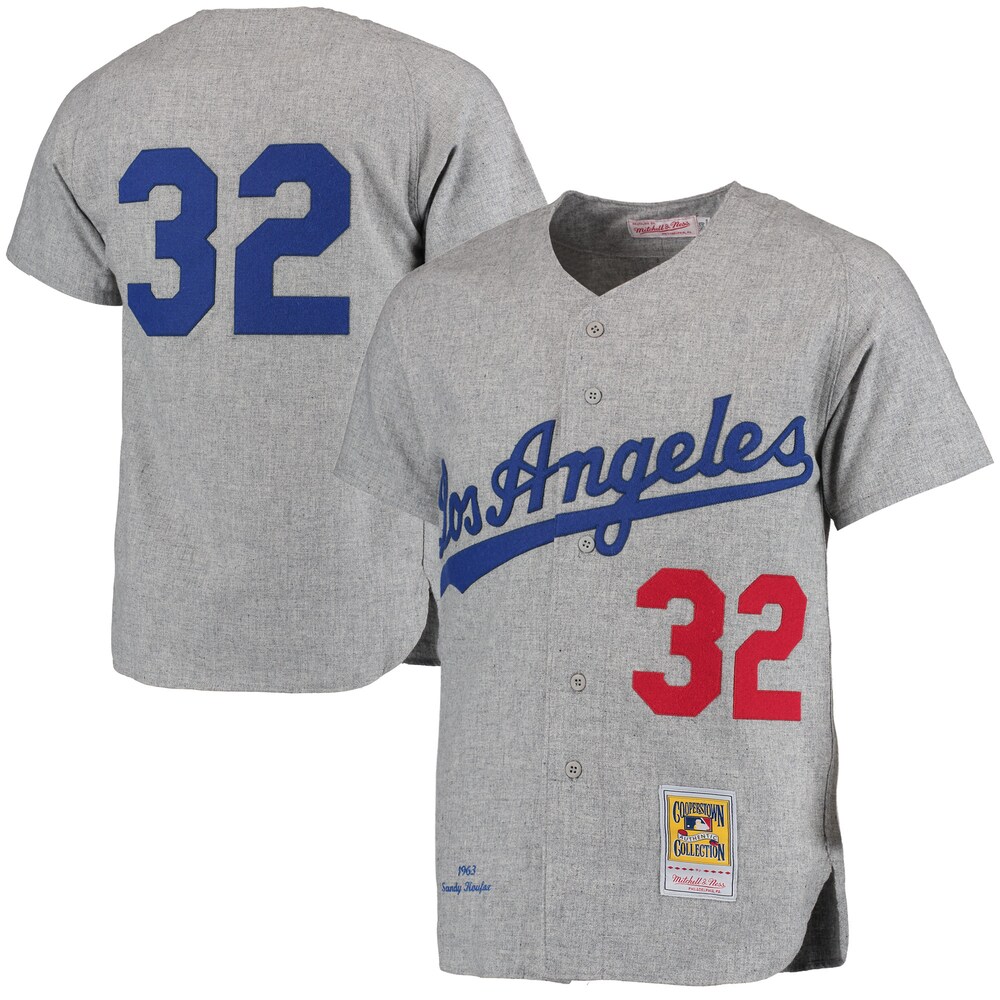 Sandy Koufax Los Angeles Dodgers Mitchell & Ness Baseball Jersey - Gray