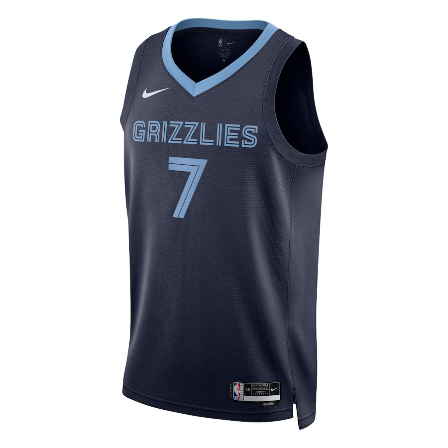 Alternative view of Santi Aldama 7 Memphis Grizzlies Unisex Swingman Basketball Jersey - Icon Edition - Navy - JS188 