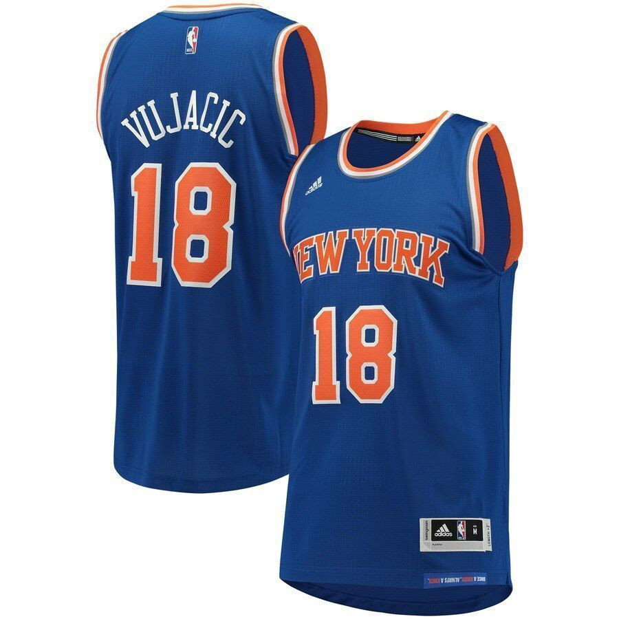 Sasha Vujacic New York Knicks Swingman Basketball Jersey - Blue - JS760 