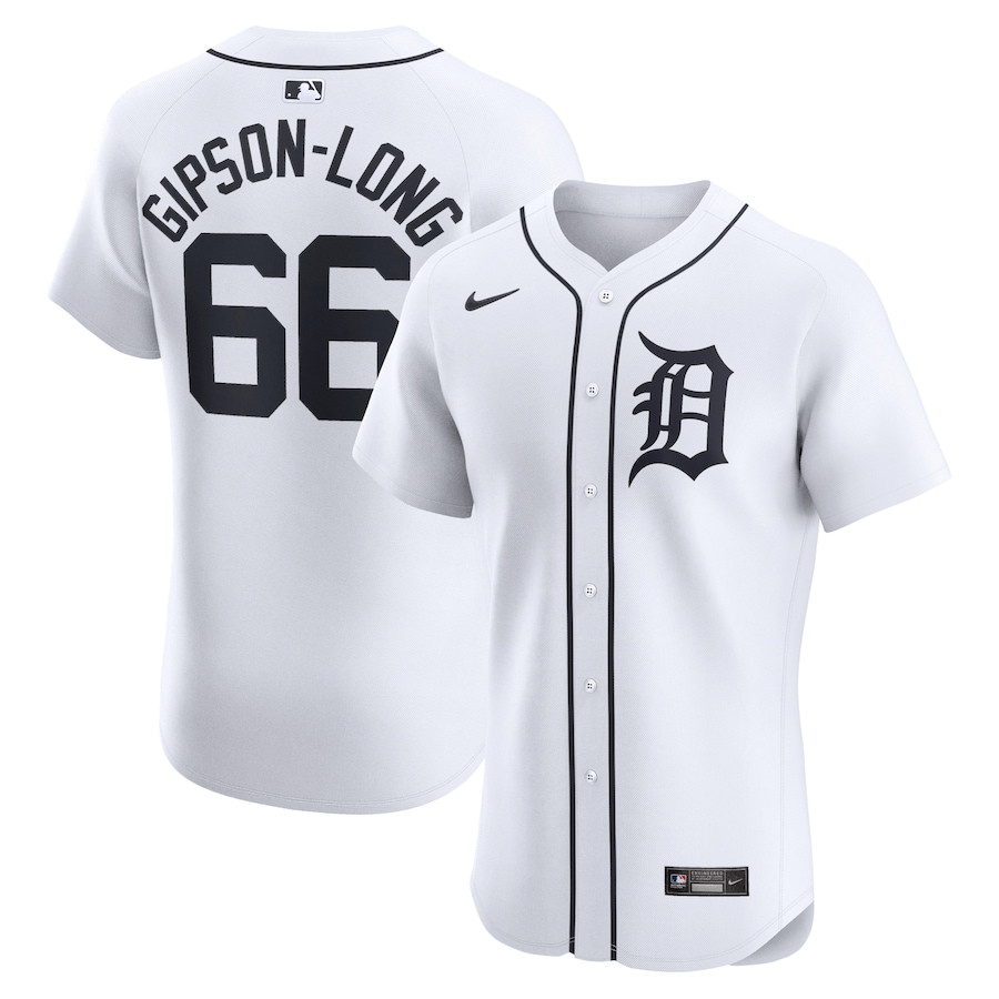 Sawyer Gipson-Long 66 Detroit Tigers Home Elite Player Men Jersey - White