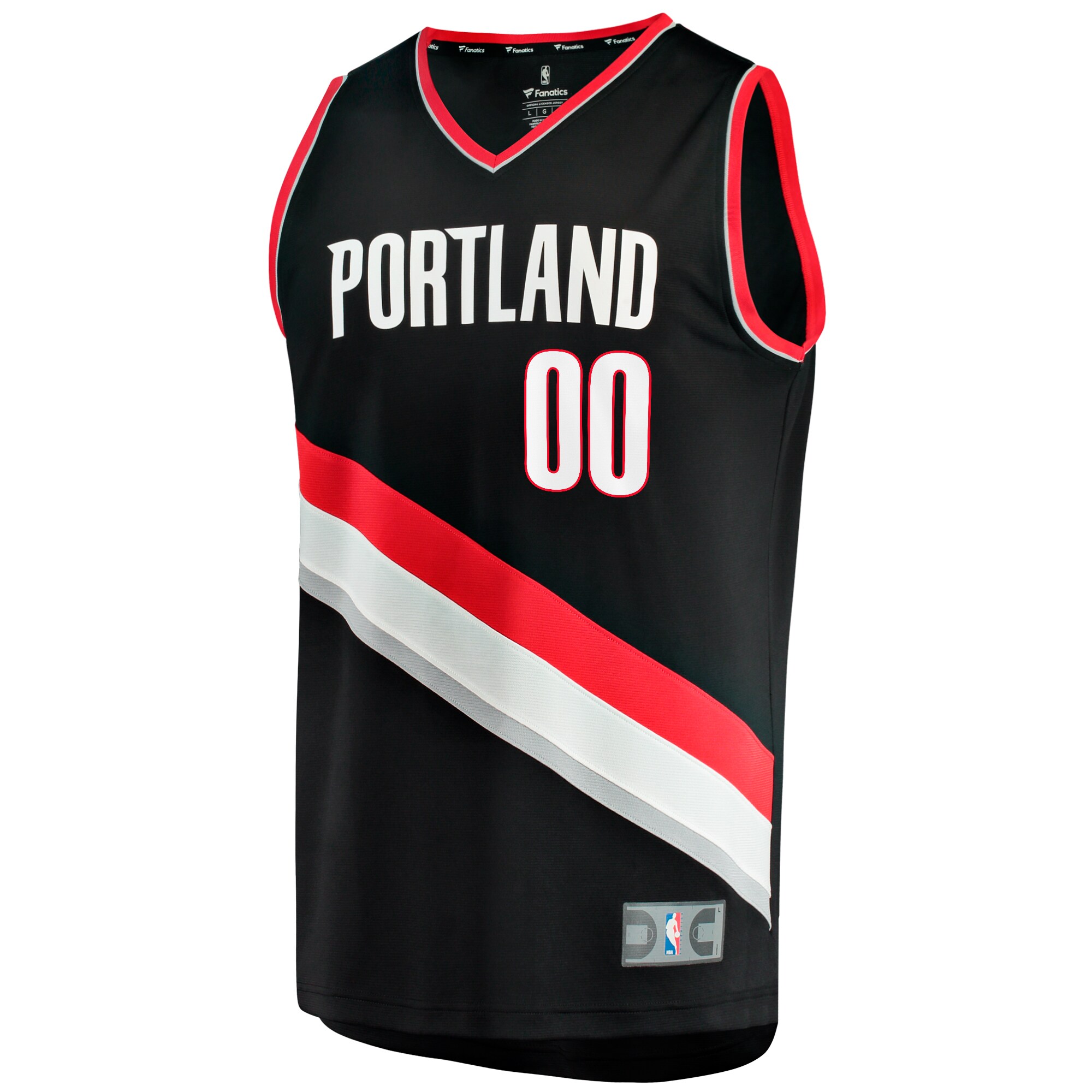Alternative view of Scoot Henderson Portland Trail Blazers Fanatics Fast Break Replica Basketball Jersey - Icon Edition - Black