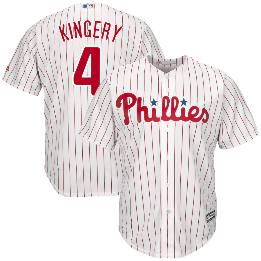 Scott Kingery Philadelphia Phillies Majestic Official Cool Base Player Baseball Jersey – White