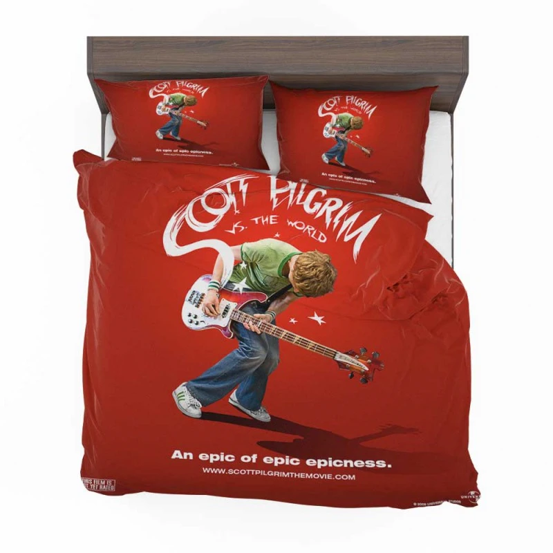 Alternative view of Scott Pilgrim Vs The World Movie Michael Cera Bedding Set - Custom Bedding Set