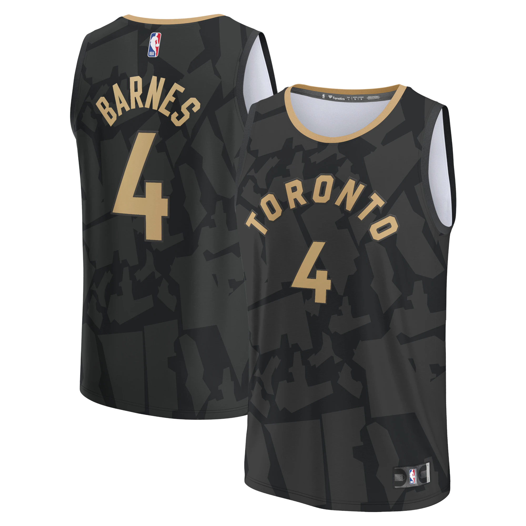 Scottie Barnes Toronto Raptors Fanatics Branded 2022/23 Fastbreak Basketball Jersey - City Edition - Black