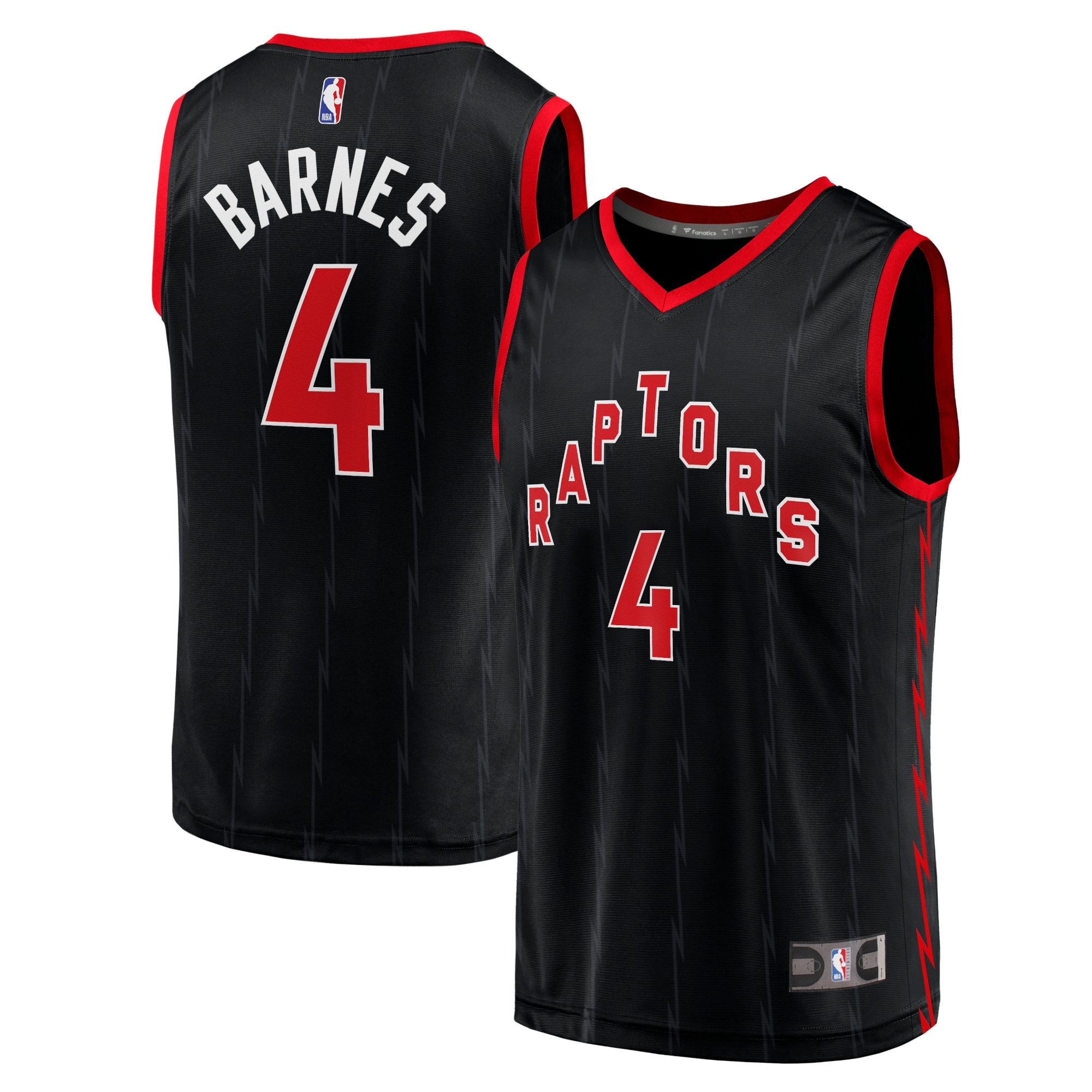 Scottie Barnes Toronto Raptors Fanatics Branded Fast Break Replica Player Basketball Jersey - Statement Edition - Black