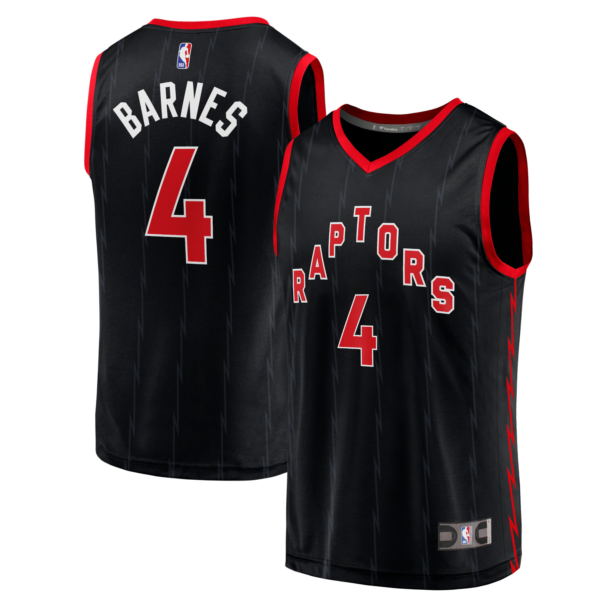 Scottie Barnes Toronto Raptors Fanatics Youth Fast Break Player Basketball Jersey - Statement Edition - Black