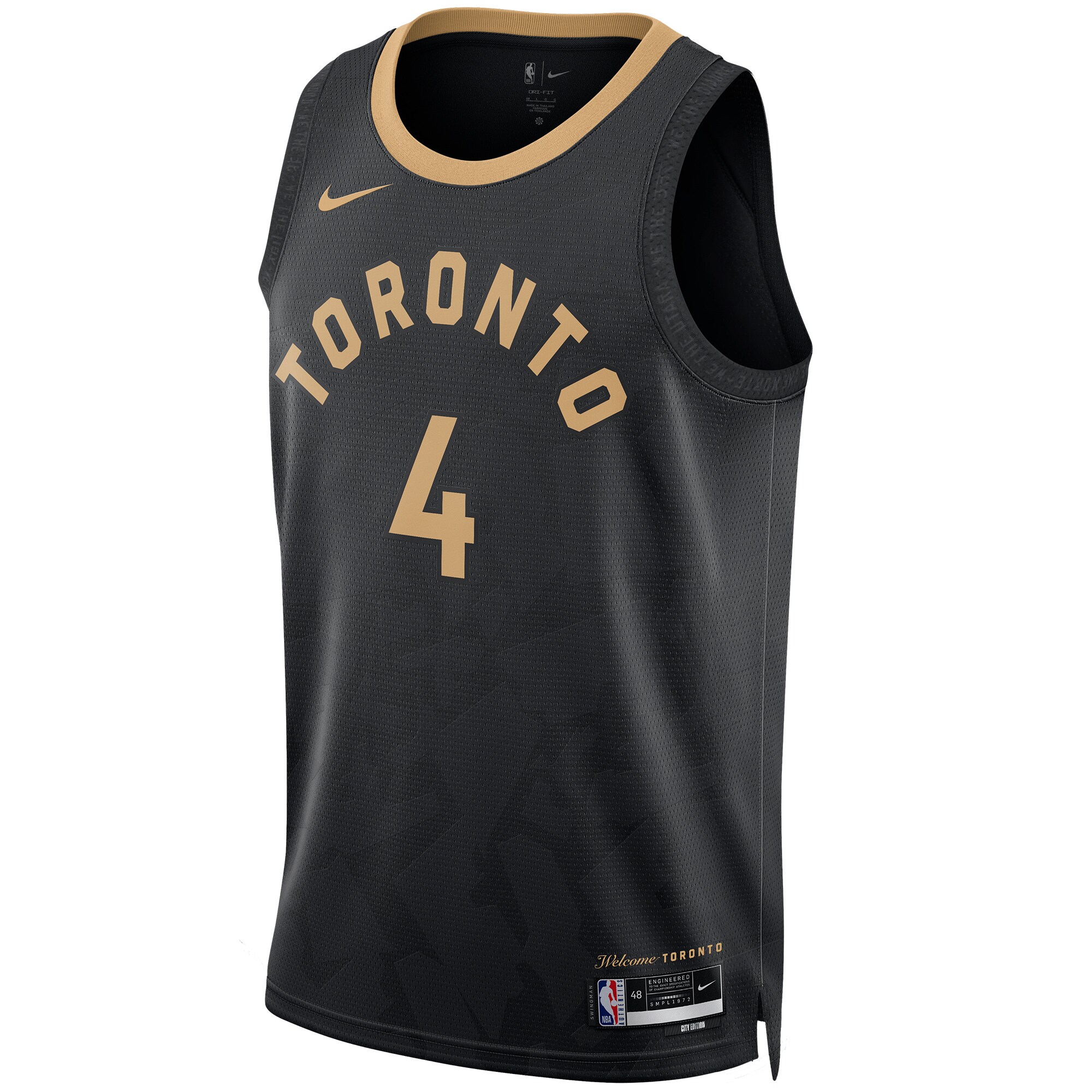 Alternative view of Scottie Barnes Toronto Raptors Unisex 2022/23 Swingman Basketball Jersey – City Edition – Black
