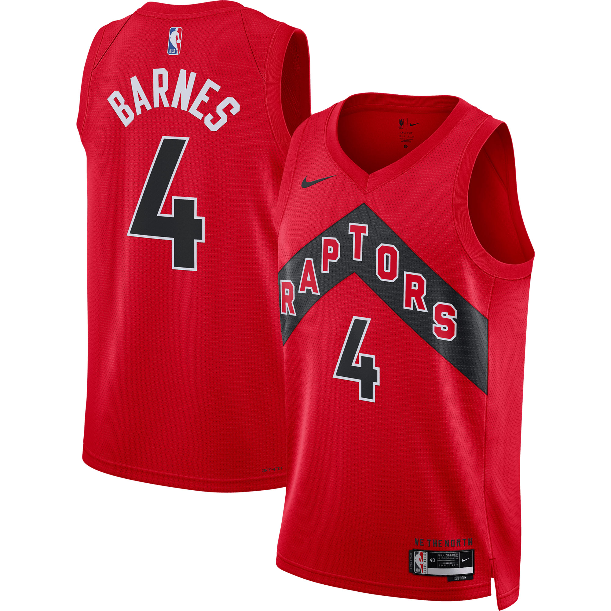 Scottie Barnes Toronto Raptors Unisex Swingman Basketball Jersey – Icon Edition – Red