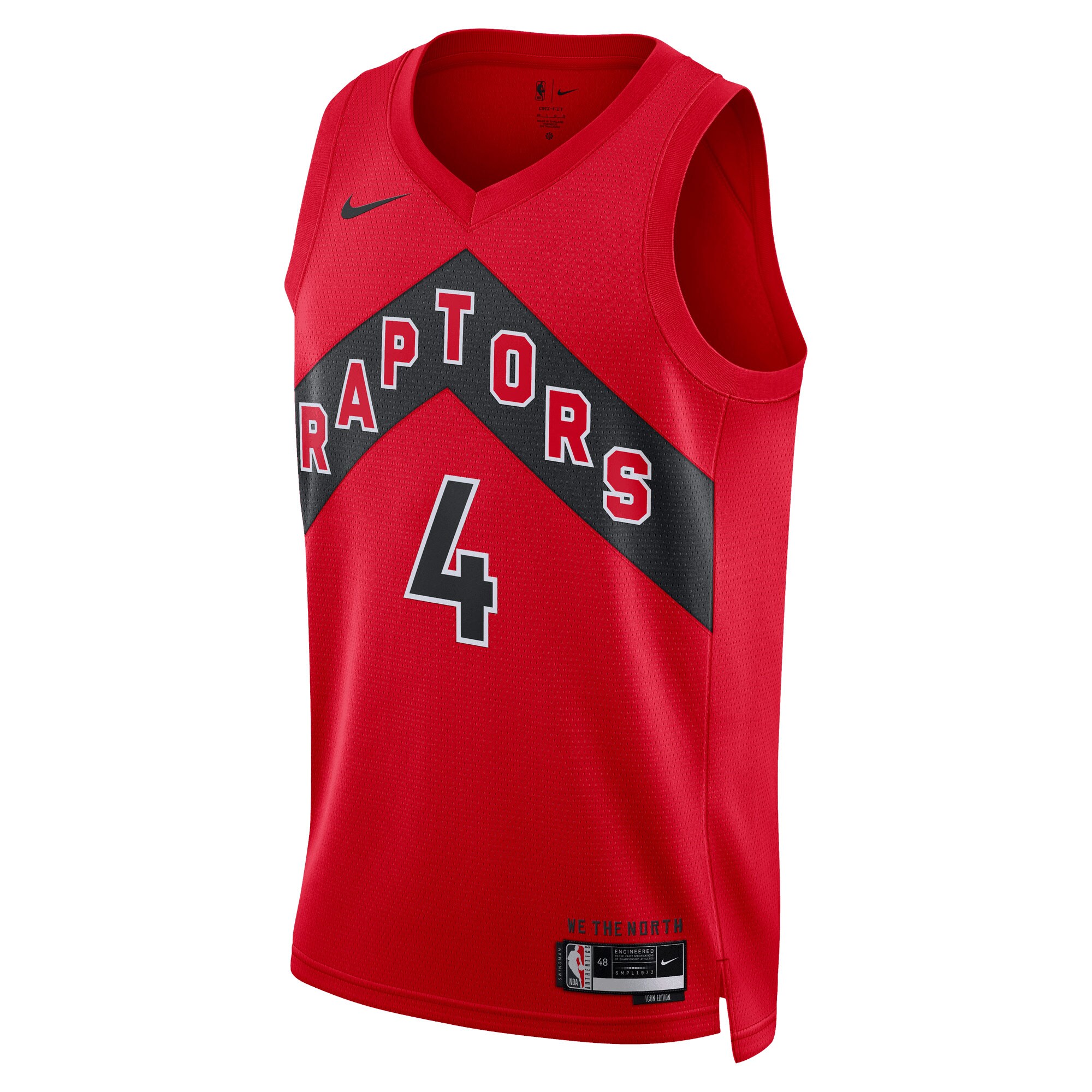 Alternative view of Scottie Barnes Toronto Raptors Unisex Swingman Basketball Jersey – Icon Edition – Red