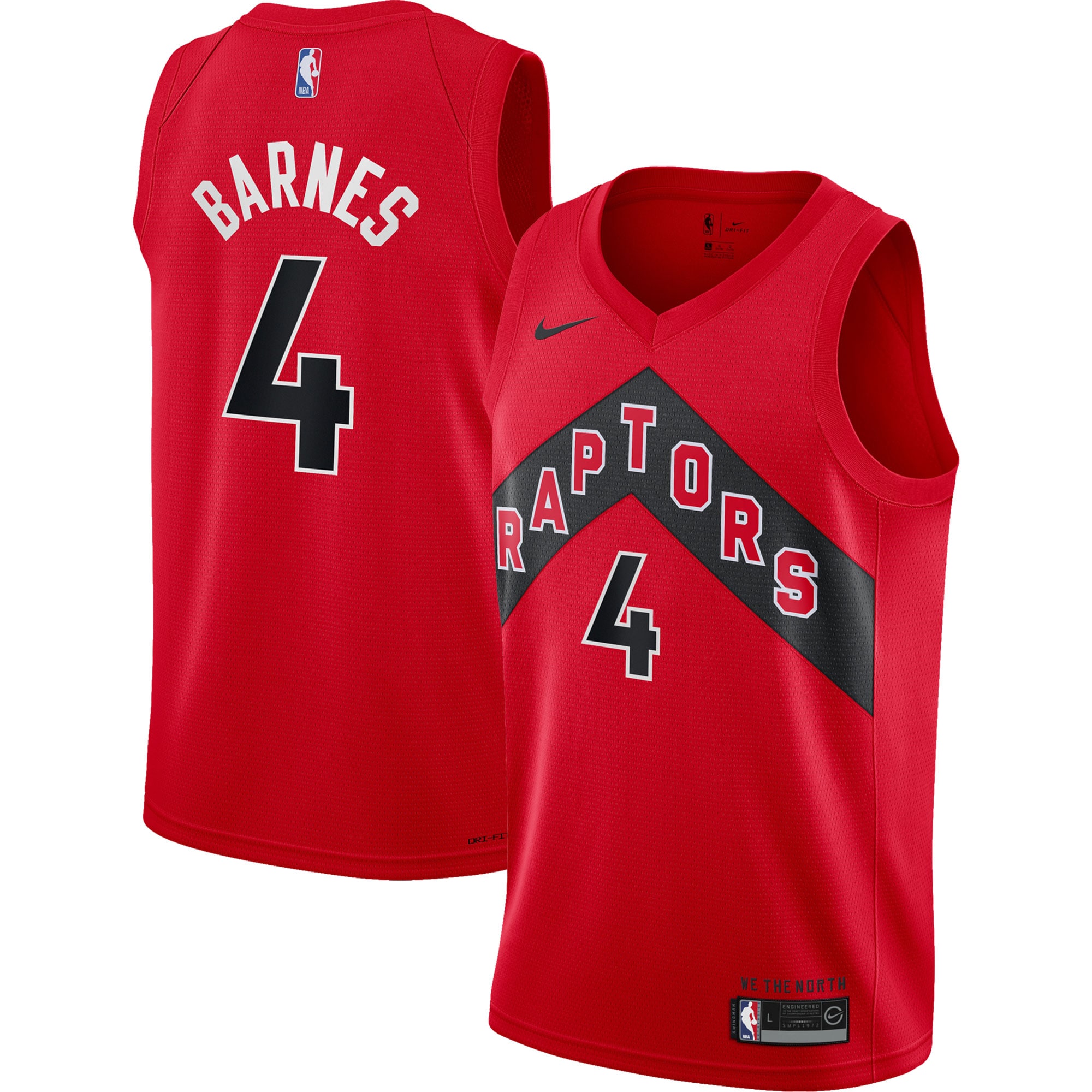 Scottie Barnes Toronto Raptors Youth 2021/22 Swingman Basketball Jersey - Icon Edition - Red