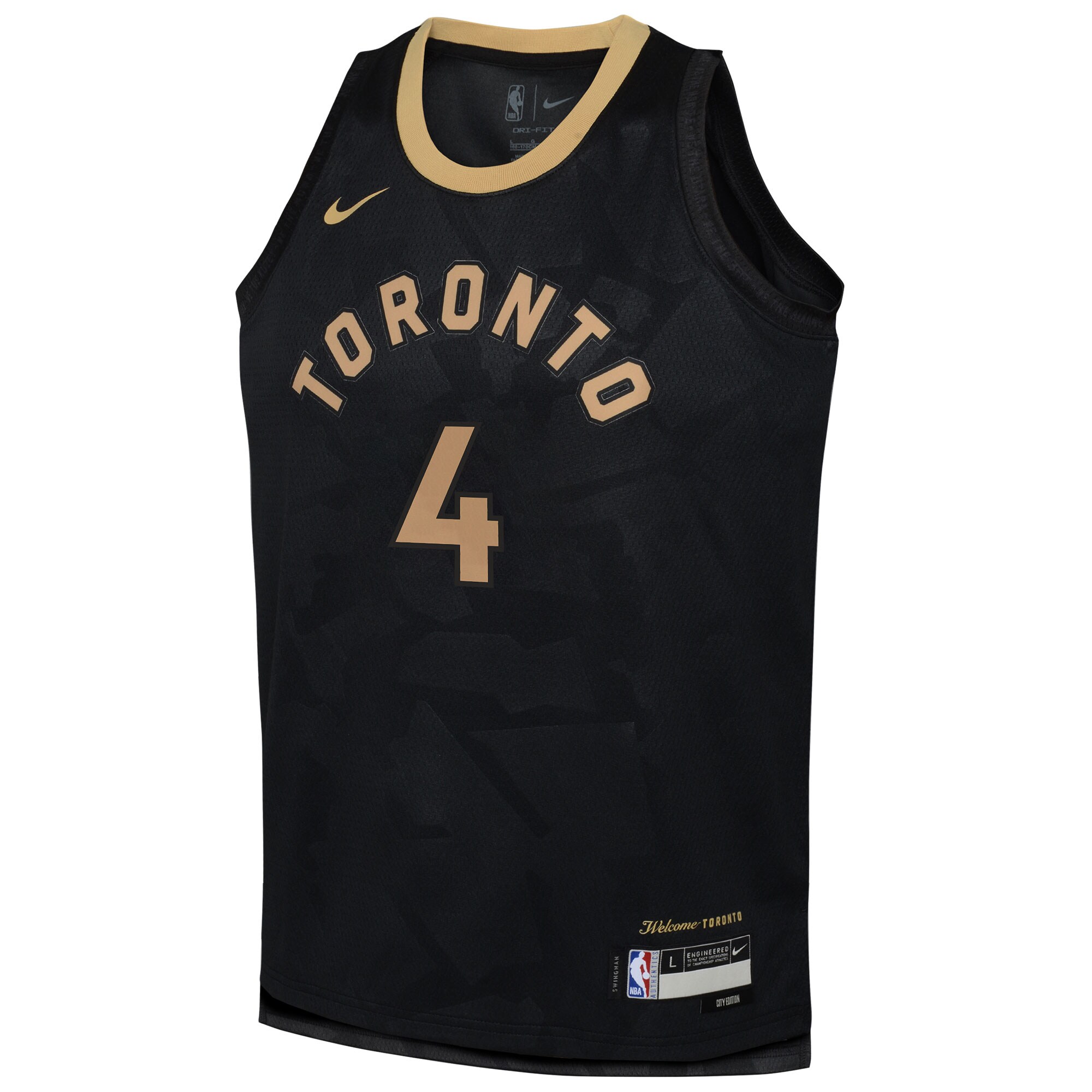 Alternative view of Scottie Barnes Toronto Raptors Youth 2022/23 Swingman Basketball Jersey – City Edition – Black