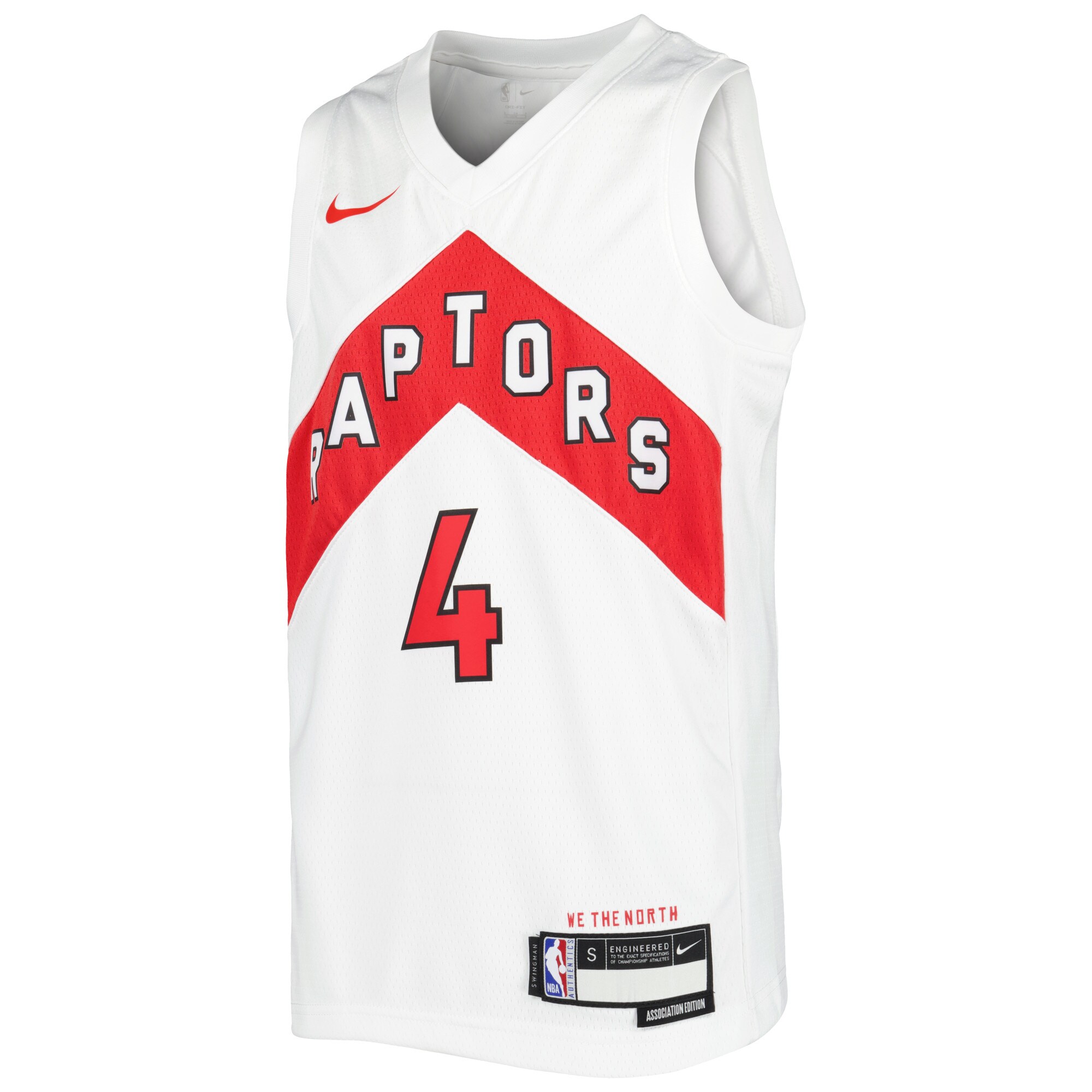Alternative view of Scottie Barnes Toronto Raptors Youth Swingman Basketball Jersey - Association Edition - White