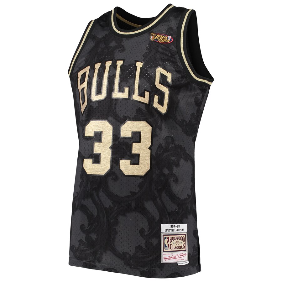 Alternative view of Scottie Pippen Chicago Bulls Mitchell & Ness 1997-98 Hardwood Classics Toile Swingman Basketball Jersey - Black