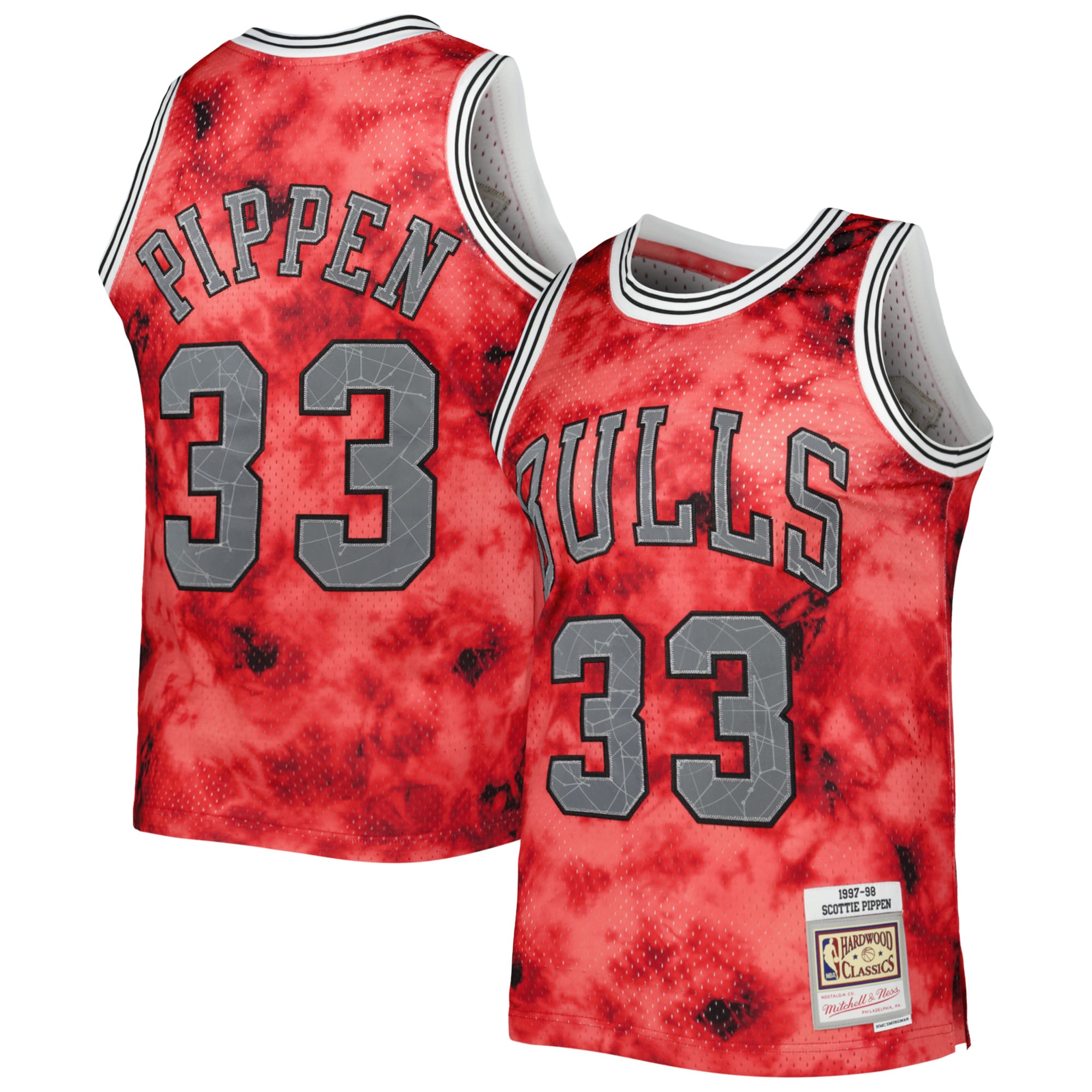 Scottie Pippen Chicago Bulls Mitchell & Ness 1997/98 Galaxy Swingman Basketball Jersey - Red