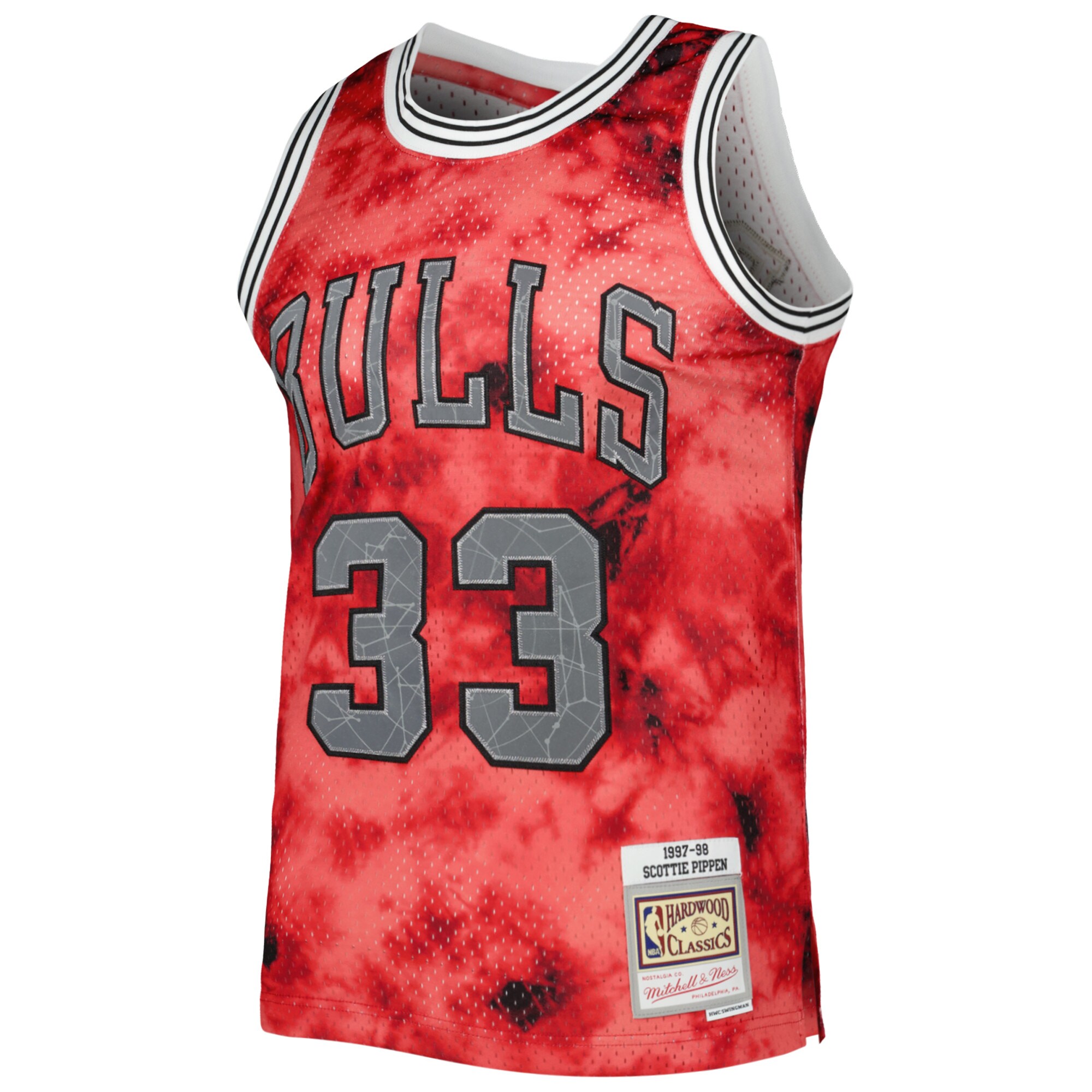 Alternative view of Scottie Pippen Chicago Bulls Mitchell & Ness 1997/98 Galaxy Swingman Basketball Jersey - Red
