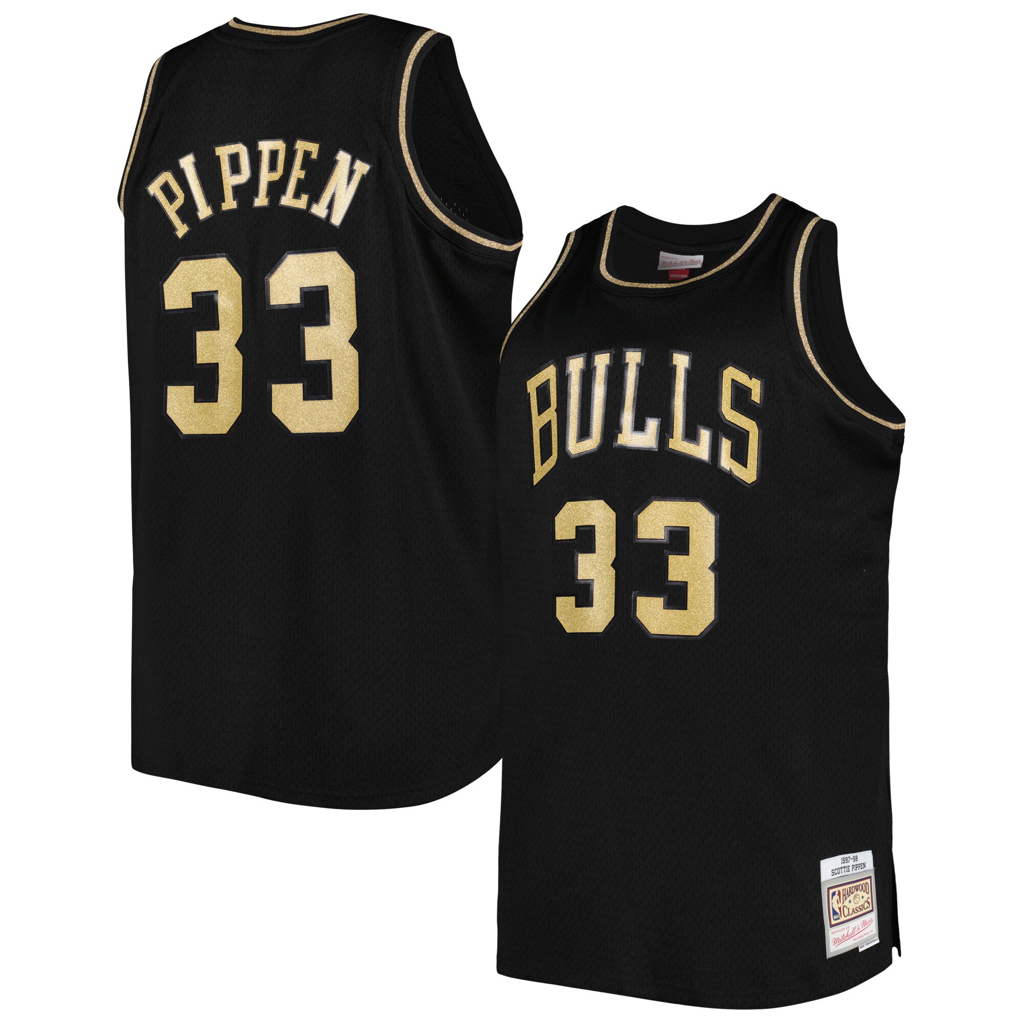 Alternative view of Scottie Pippen Chicago Bulls Mitchell & Ness Big & Tall Hardwood Classics 1997/98 Swingman Basketball Jersey - Black