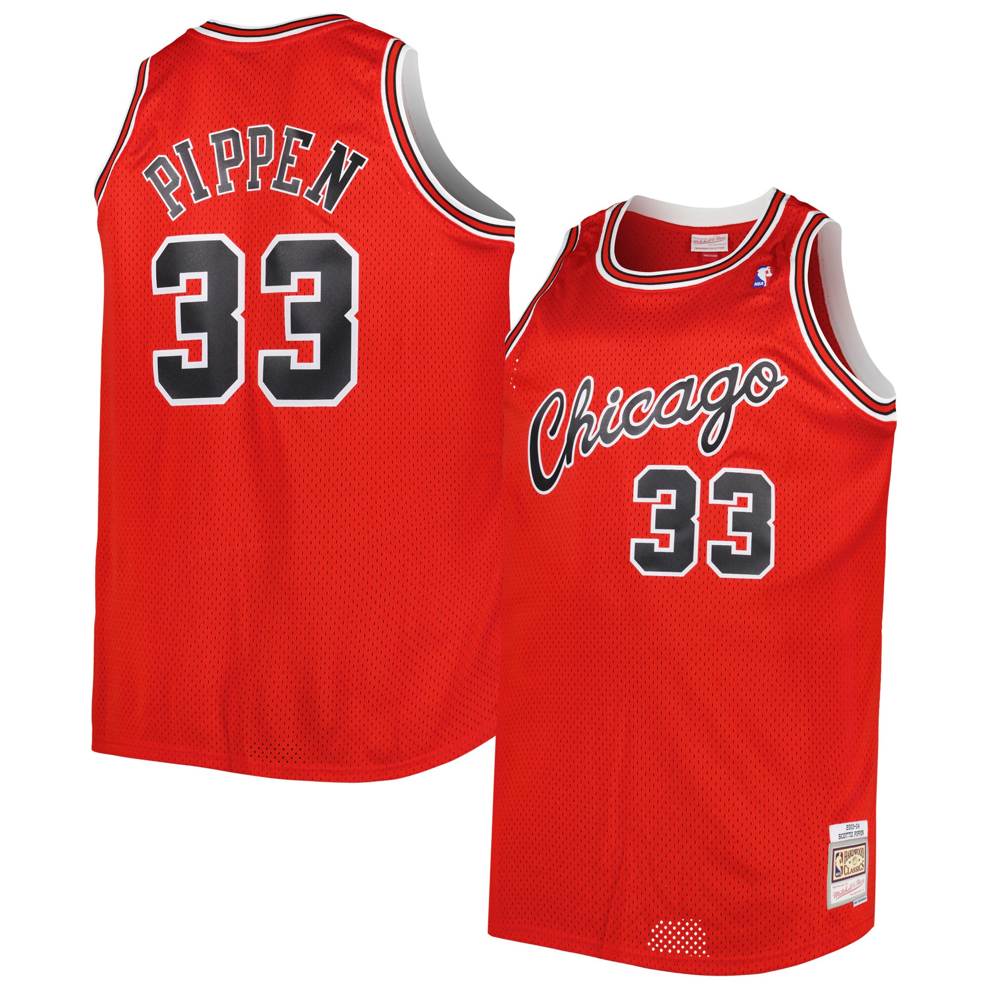 Alternative view of Scottie Pippen Chicago Bulls Mitchell & Ness Big & Tall Hardwood Classics 2003/04 Swingman Basketball Jersey - Red