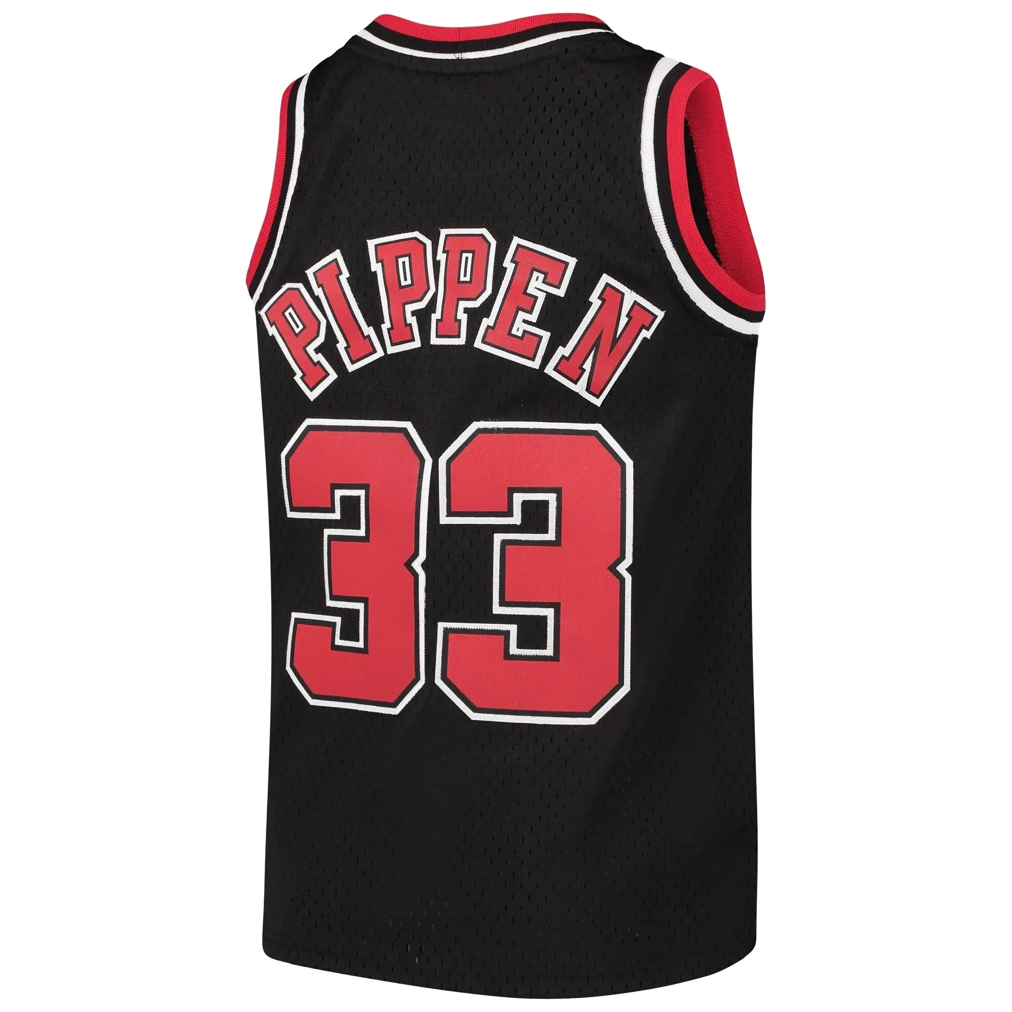 Alternative view of Scottie Pippen Chicago Bulls Mitchell & Ness Youth Hardwood Classics Swingman Throwback Basketball Jersey - Black - JS189 