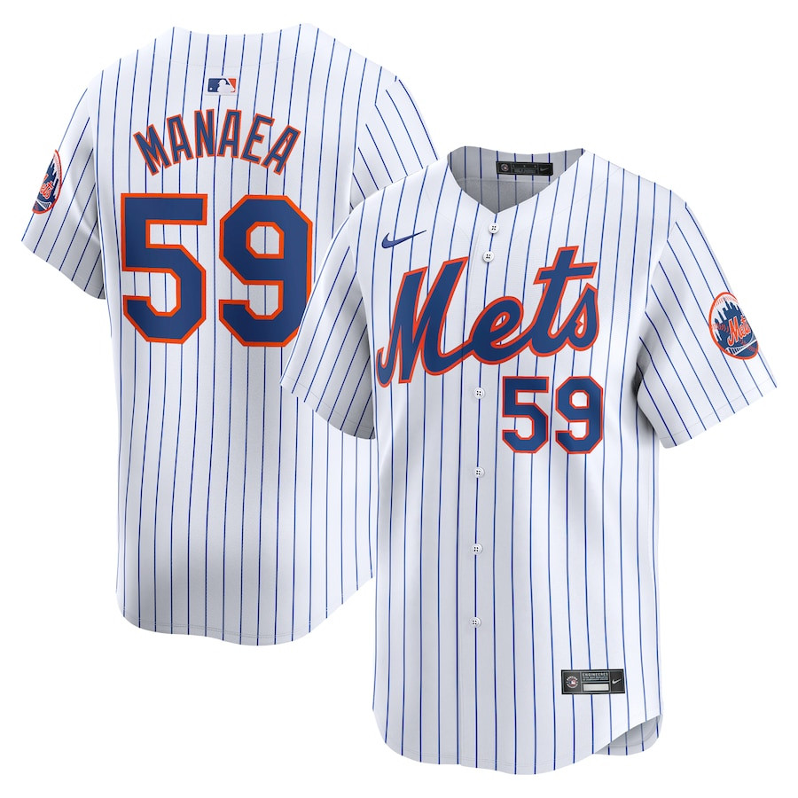 Sean Manaea 59 New York Mets Home Limited Men Baseball Jersey - White 