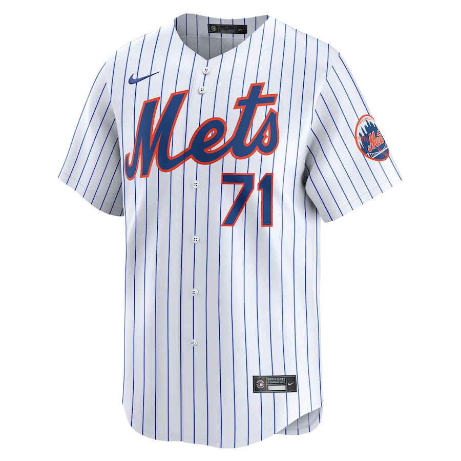 Alternative view of Sean Reid-Foley 71 New York Mets Home Limited Men Baseball Jersey - White 