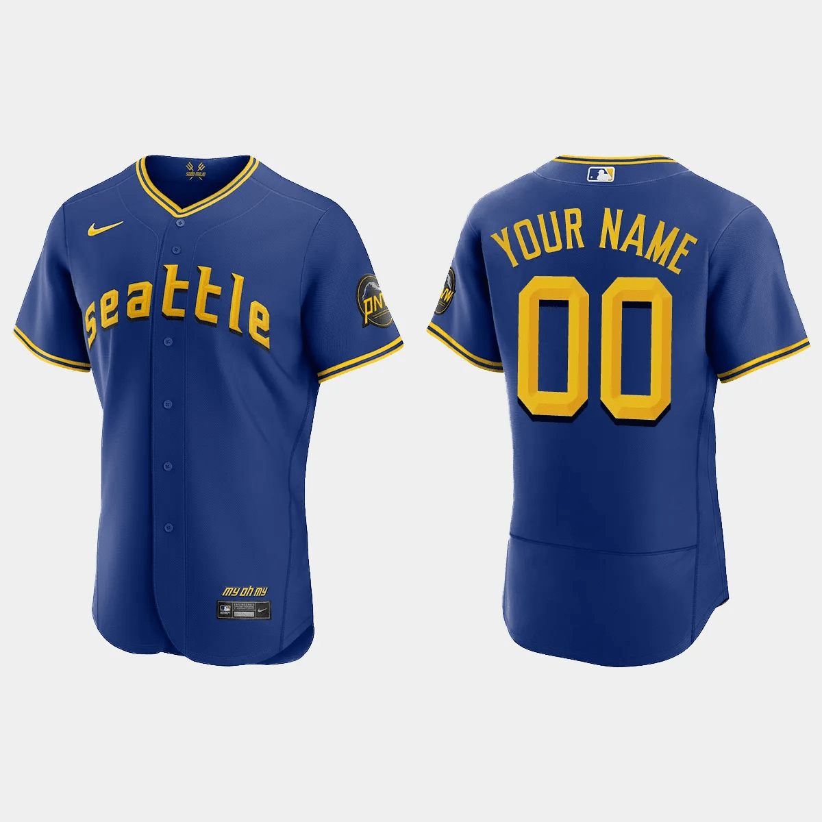 Seattle Mariners 2023 City Connect Elite Baseball Jersey Custom 00 - Royal 