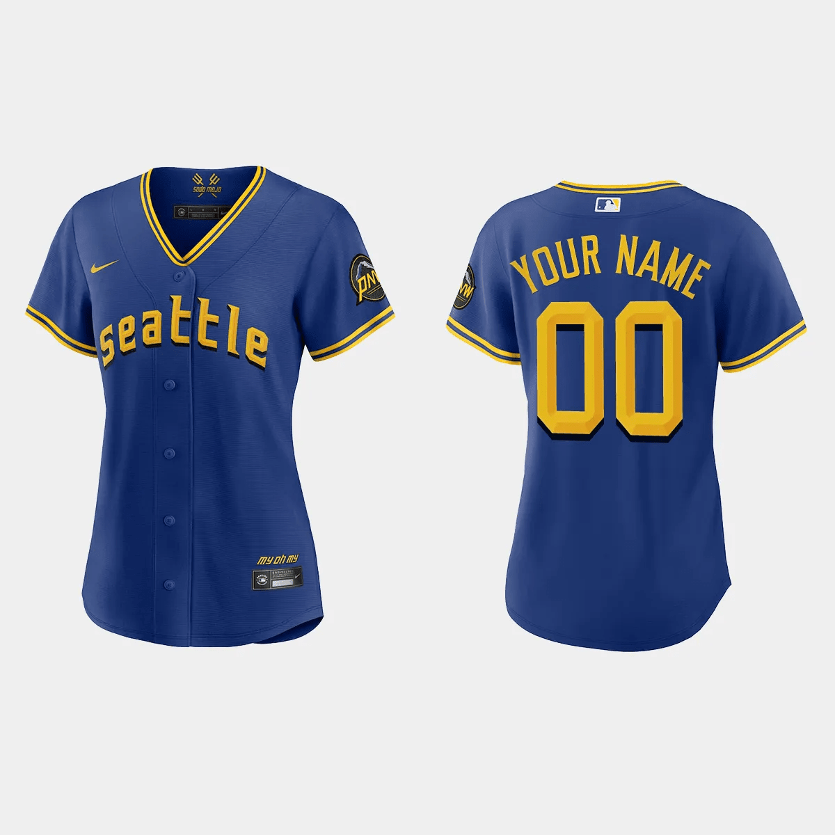 Seattle Mariners 2023 City Connect Game Baseball Jersey Custom 00 - Women's Royal 