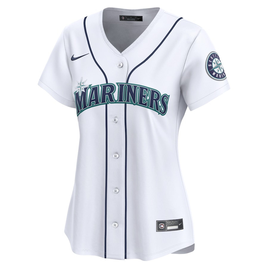 Alternative view of Seattle Mariners 2024 Jackie Robinson Day Home Limited Women Baseball Jersey - White 